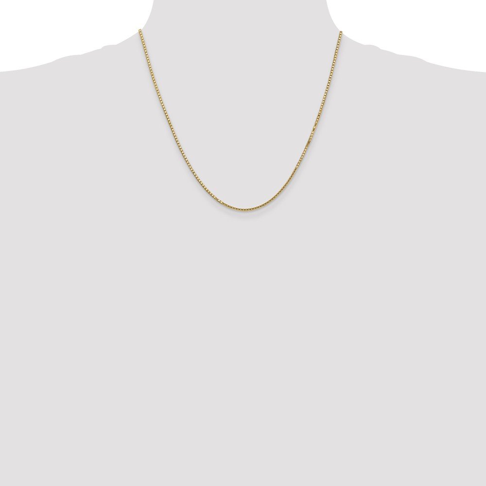 10K Solid Yellow Gold 1.5mm Box Chain Necklace with Lobster Clasp - Dainty Minimalist Jewelry for Women, Perfect for Everyday Wear, Gifts & Special Occasions