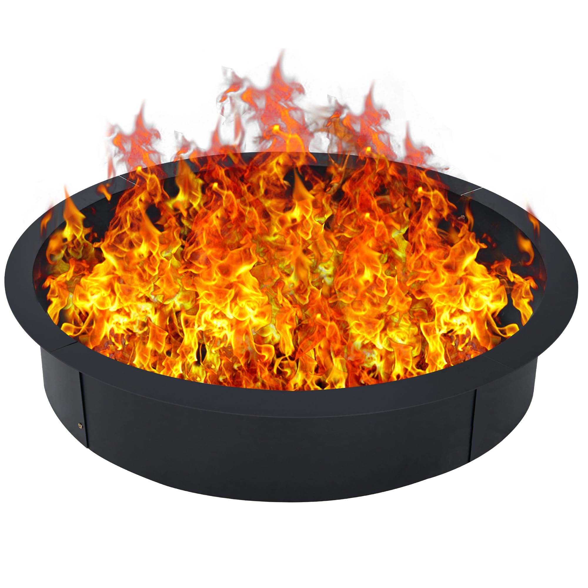GARVEE 30 Inch Heavy Duty Fire Pit Ring - 2.5MM Thick Steel Rust Resistant Outdoor Fire Pit - 36 Inch Outer Diameter for In-Ground or Above Ground Installation - Perfect for Backyard, Patio, and Camping Fire Pits