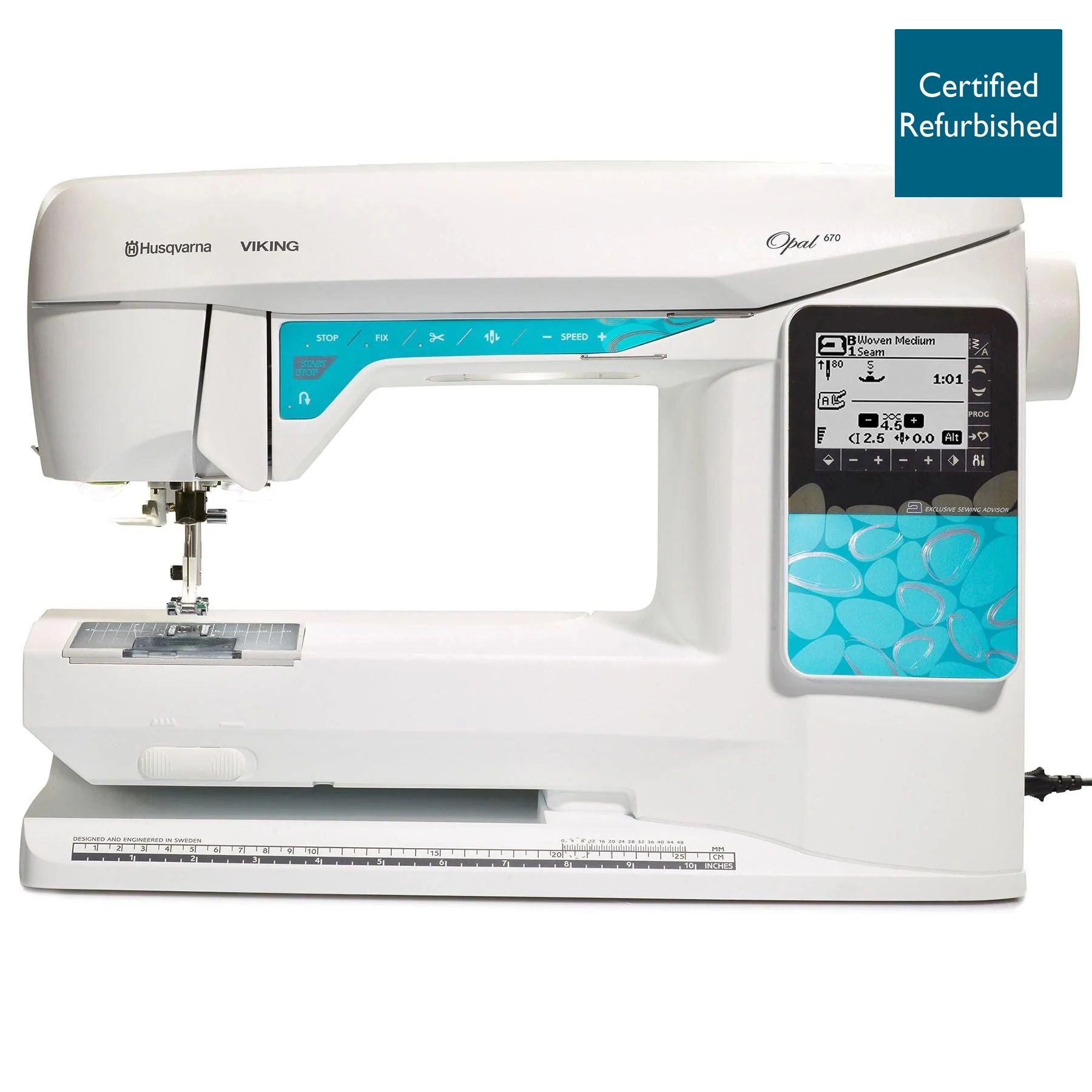 Refurbished HUSQVARNA VIKING OPAL 670 Sewing Machine - Professional Stitching for Quilting, Dressmaking & Home Decor Projects