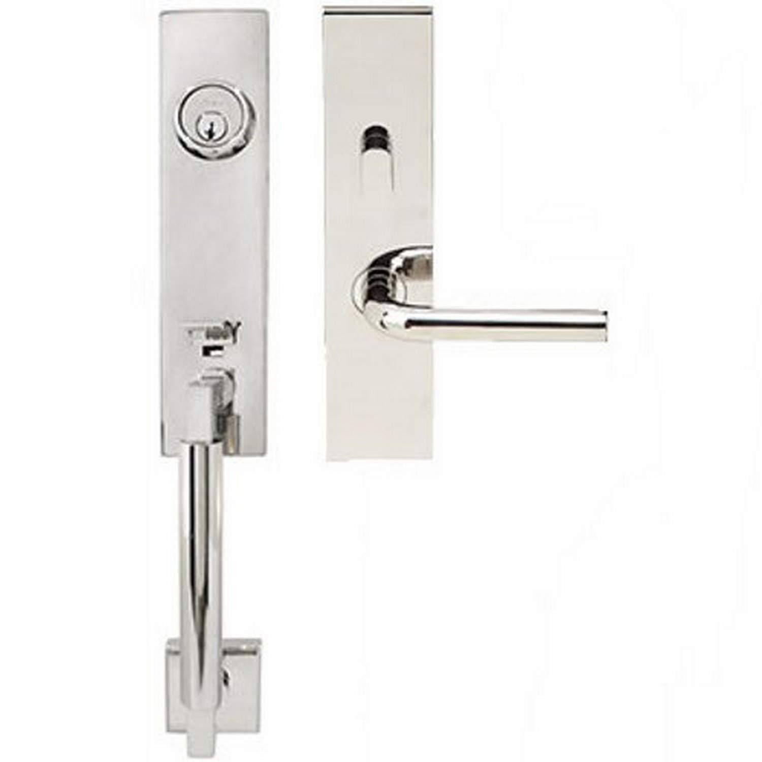 INOX NY101TDP-32-RH Right Handed Stainless Steel Door Handleset - Full Entry Dummy Lever in Polished Finish for Home Security | Perfect for Front Doors, Interior Doors & Office Spaces