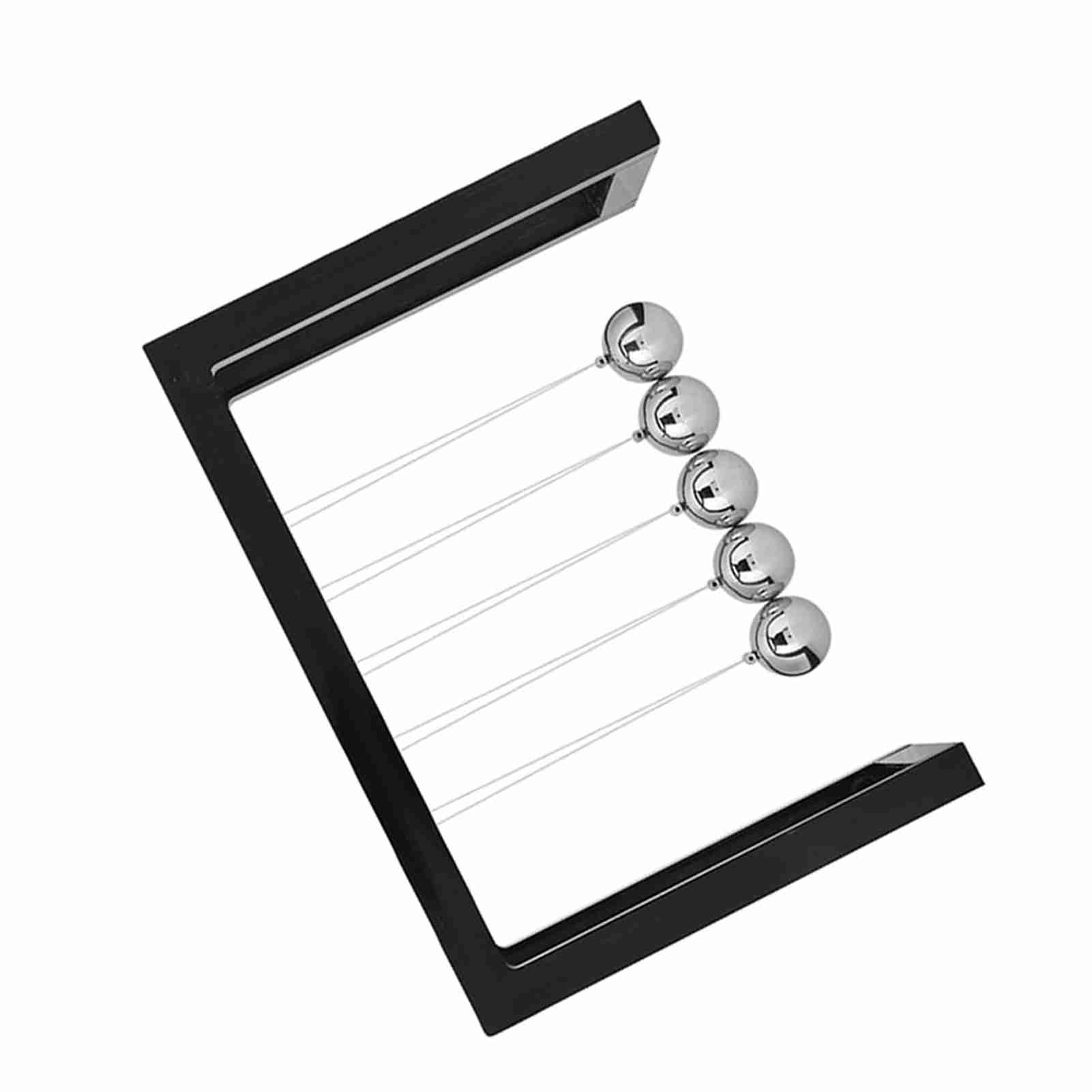 Garosa Pendulum Balls - Stress Relief Desk Toy & Home Office Decor - Black Balance Balls for Meditation, Focus, and Relaxation - Perfect for Living Rooms, Drawing Rooms & Workstations