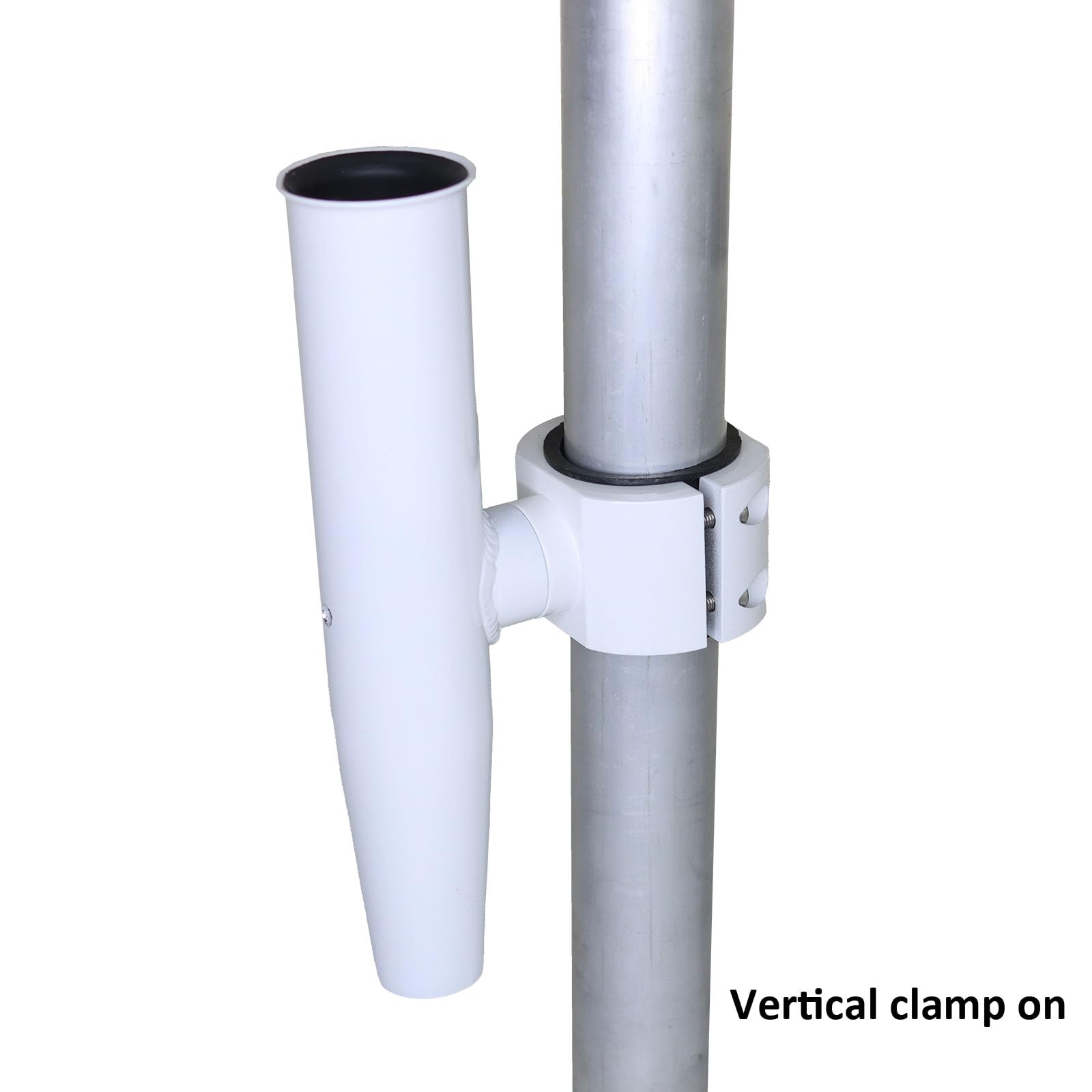 4-Piece Aluminum Clamp-On Boat Fishing Rod Holder Set - Fits 1.5