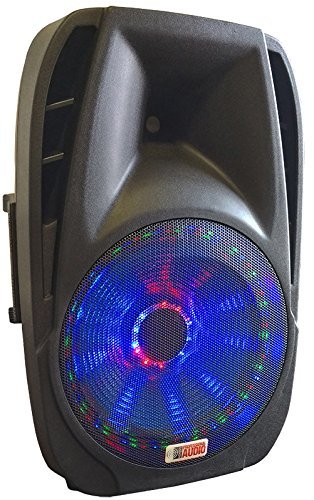 15 Inch Professional DJ Speaker Pair with Stands & LED Lights – Adkins DJSYS-81 – Perfect for Nightclubs, Parties & Live Events
