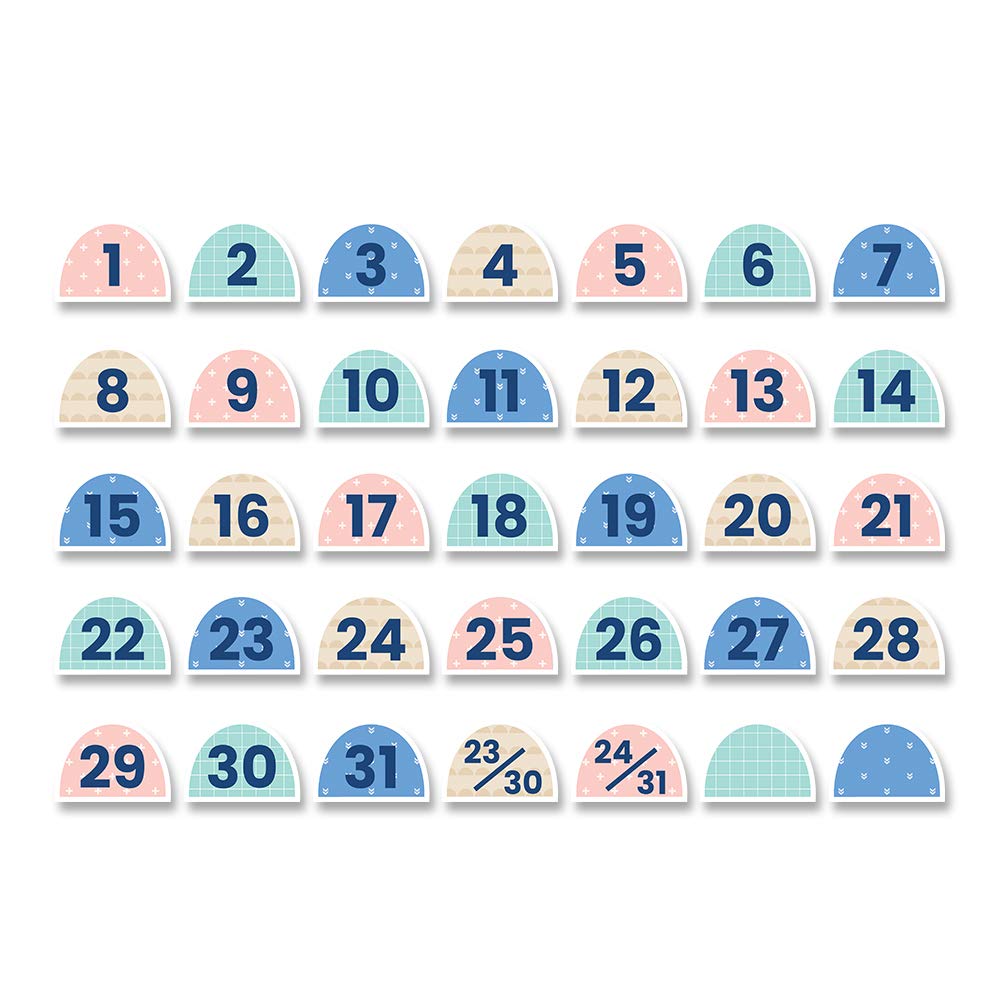Creative Teaching Press Calm & Cool Calendar Days Bulletin Board Set - CTP 8648 | Classroom Decor for Teachers, School Calendar Display, Back to School Supplies