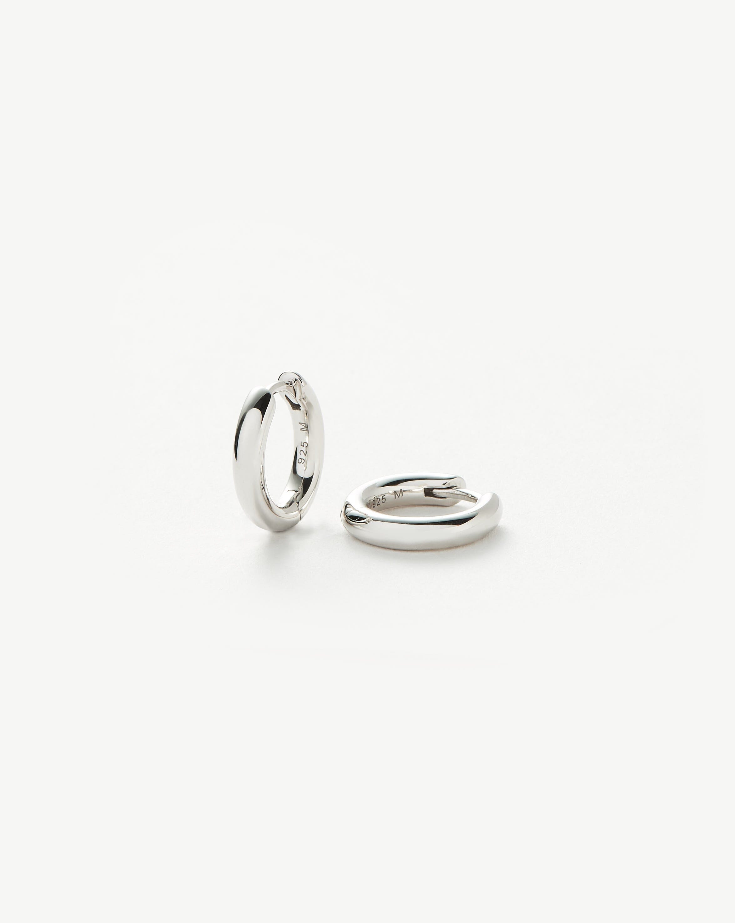 Classic Sterling Silver Mini Hoop Earrings for Women | Dainty Tunnel Hoops | Everyday Wear, Gift Giving & Special Occasions