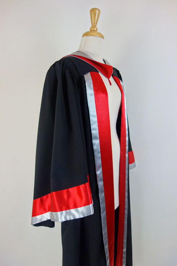 Swinburne University PhD Graduation Gown Set - Academic Regalia with Gown, Hood & Cap for Doctoral Ceremonies & Formal Events