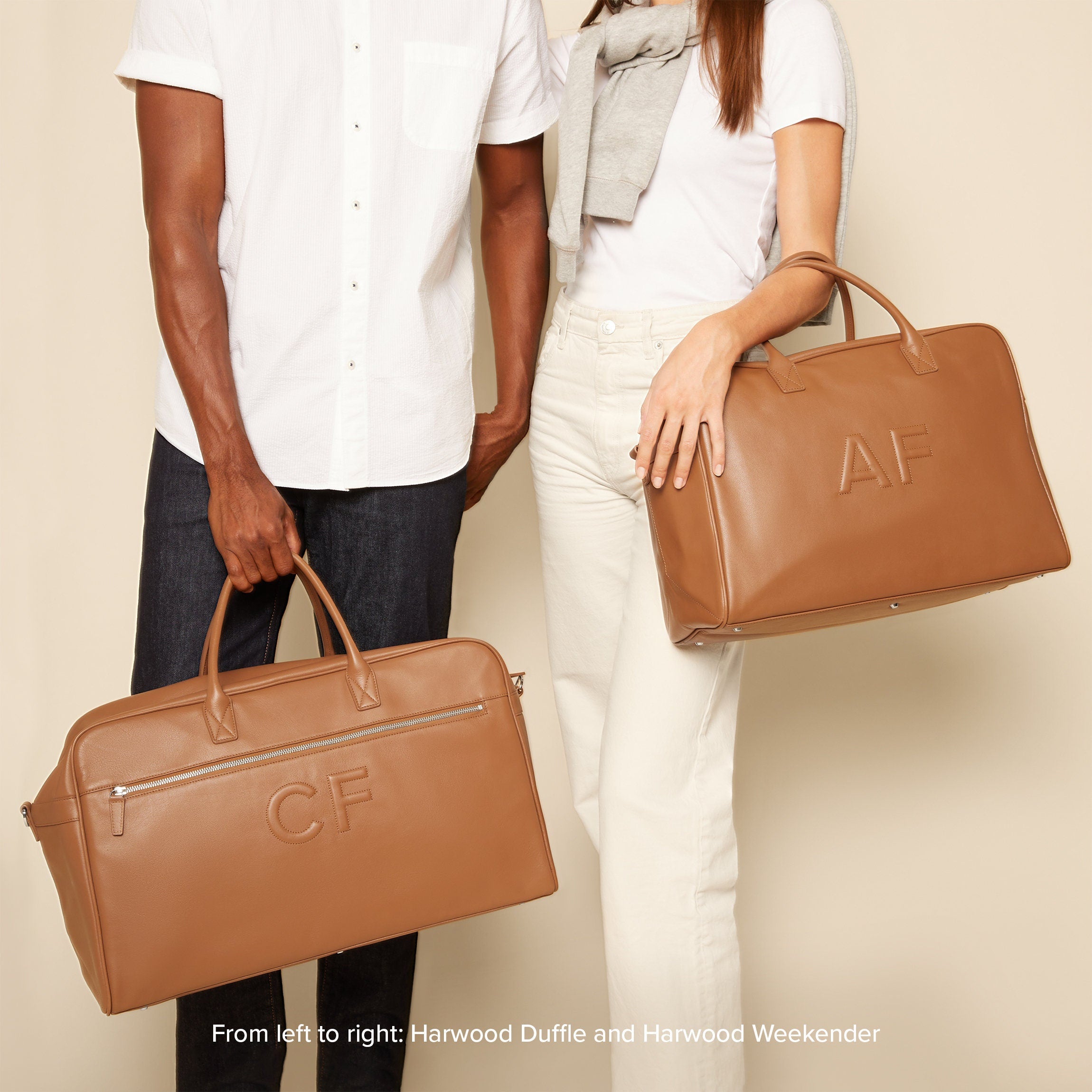 Harwood Weekender Bag in Cognac Leather - Stylish Durable Travel Duffel for Men & Women | Perfect for Weekend Getaways, Gym, Work & Overnight Trips
