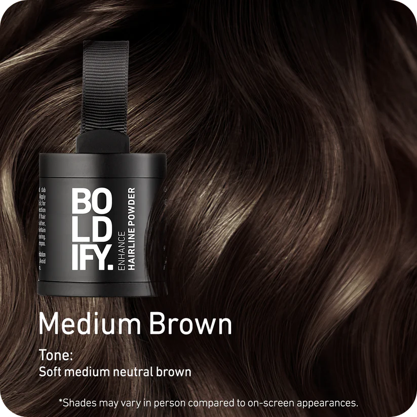 Boldify Hairline Powder for Thinning Hair - Instant Root Touch Up & Hair Thickening Fibers - Natural Looking Coverage for Men & Women - Perfect for Daily Use & Special Occasions
