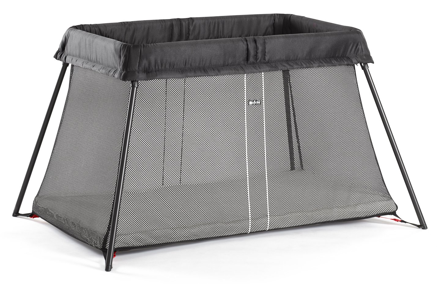 BabyBjörn Travel Crib Light - Portable Folding Baby Bed for Travel & Home, Black (040280US), One Size - Perfect for Airplanes, Hotels & Grandparents' House