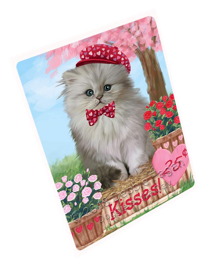 Rosie 25 Cent Kisses Persian Cat Large 18x24 Inch Refrigerator Magnet & Dishwasher Safe Decorative Magnet RMAG98178 - Perfect for Kitchen, Office & Dorm Room Decor