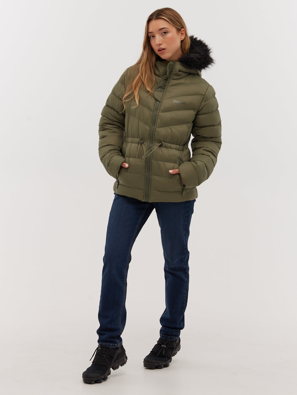 Inken Hooded Puffer Jacket - Lightweight Winter Coat for Women, Waterproof Windproof Insulated Jacket with Warm Faux Fur Trim | Perfect for Skiing, Snowboarding & Outdoor Winter Activities