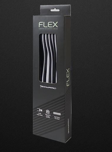 Premium FLEX PSU Sleeved Extension Cables - 24pin, 4+4pin, 6+2pin (2 Pack) - Custom PC Build, Gaming Rig & Workstation Power Supply Upgrade