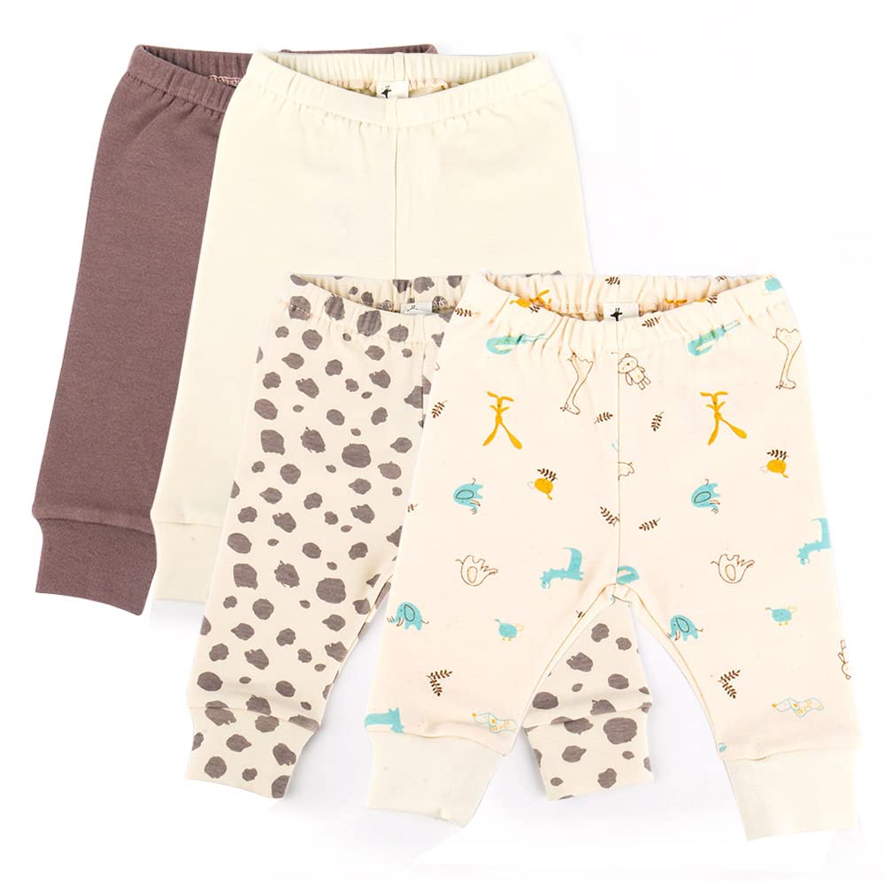 Hipzoo Eco-Friendly Unisex Organic Cotton Baby Jogger Pants - Soft & Breathable for Infants 0-24 Months - Perfect for Playtime, Daycare & Outdoor Adventures