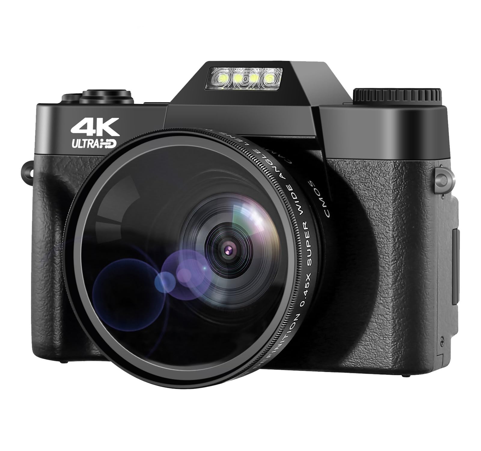 4K Digital Camera 48MP Vlogging Camera with Auto Focus & 16X Zoom - 60FPS Video Recording, Wide-Angle Lens - Perfect for YouTube, Travel, and Family Moments