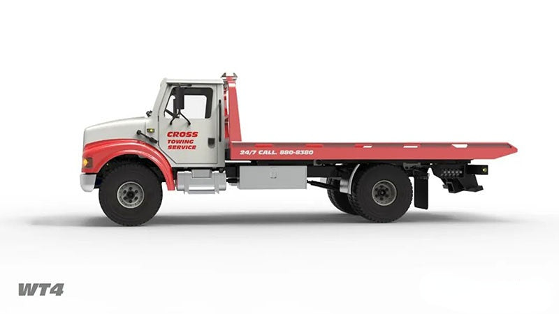 CrossRC WT4 1/10 Scale Remote Control Wrecker Truck Kit - Unassembled & Unpainted RC Road Rescue Vehicle Model with Motor | US Stock | Off-Road Adventure & Emergency Scene Simulation
