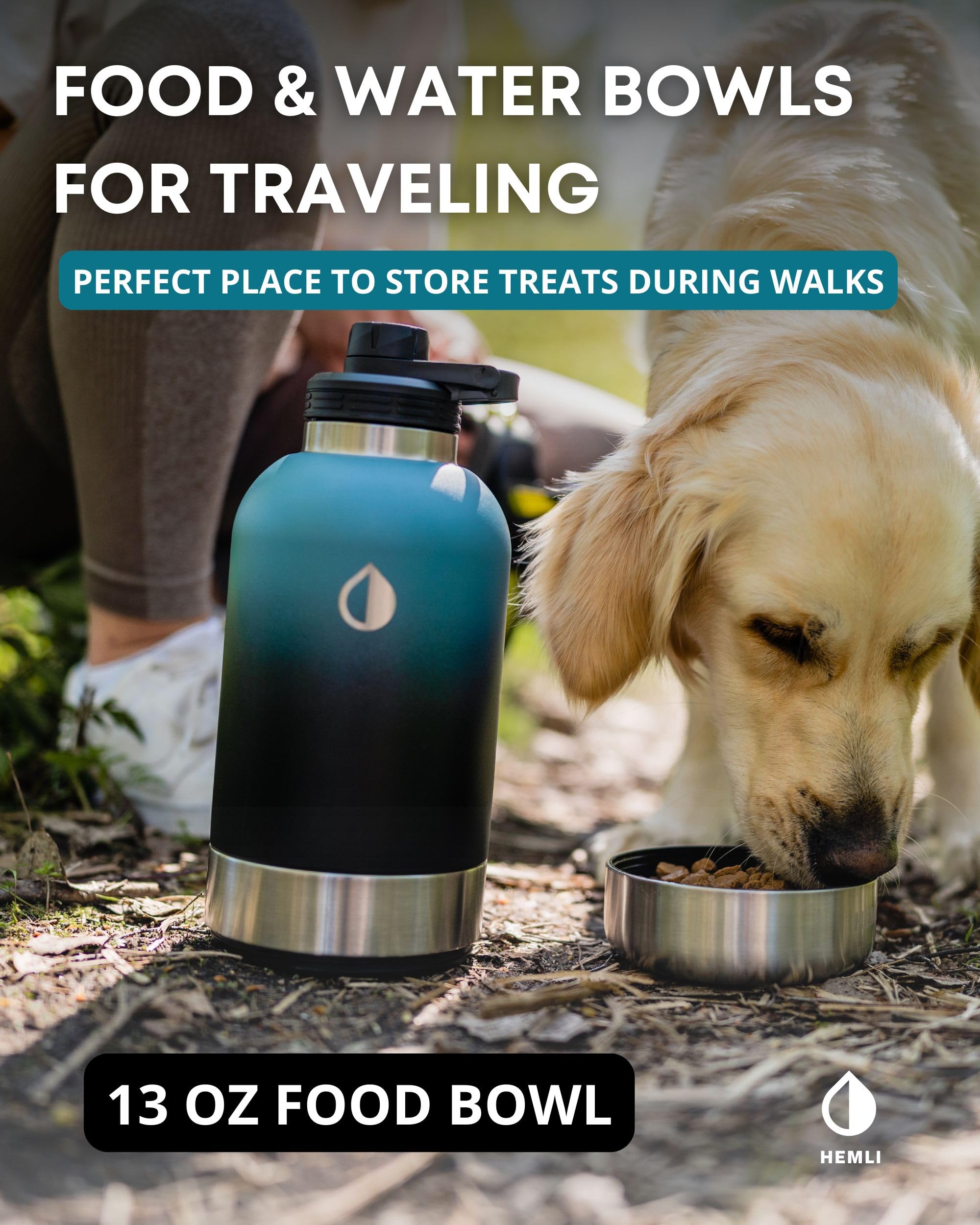 **Insulated Stainless Steel Dog Water Bottle & Travel Bowl Set - Portable Pet Water Dispenser with Carrying Case for Hiking, Camping & Outdoor Adventures**    (Note: Fixed minor typo 