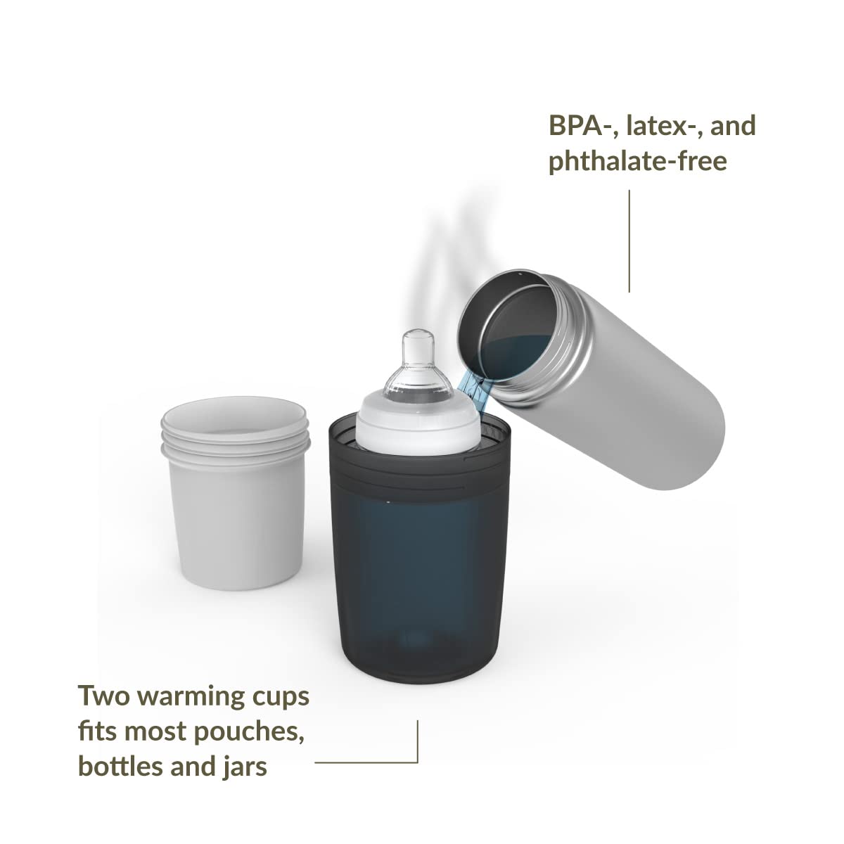 Kiinde Kozii Voyager Breast Milk Bottle Warmer - Portable Travel Baby Bottle & Food Warmer, No Electricity Needed, Compact & Easy to Use - Perfect for On-the-Go Parents, Airplane Travel & Outdoor Adventures