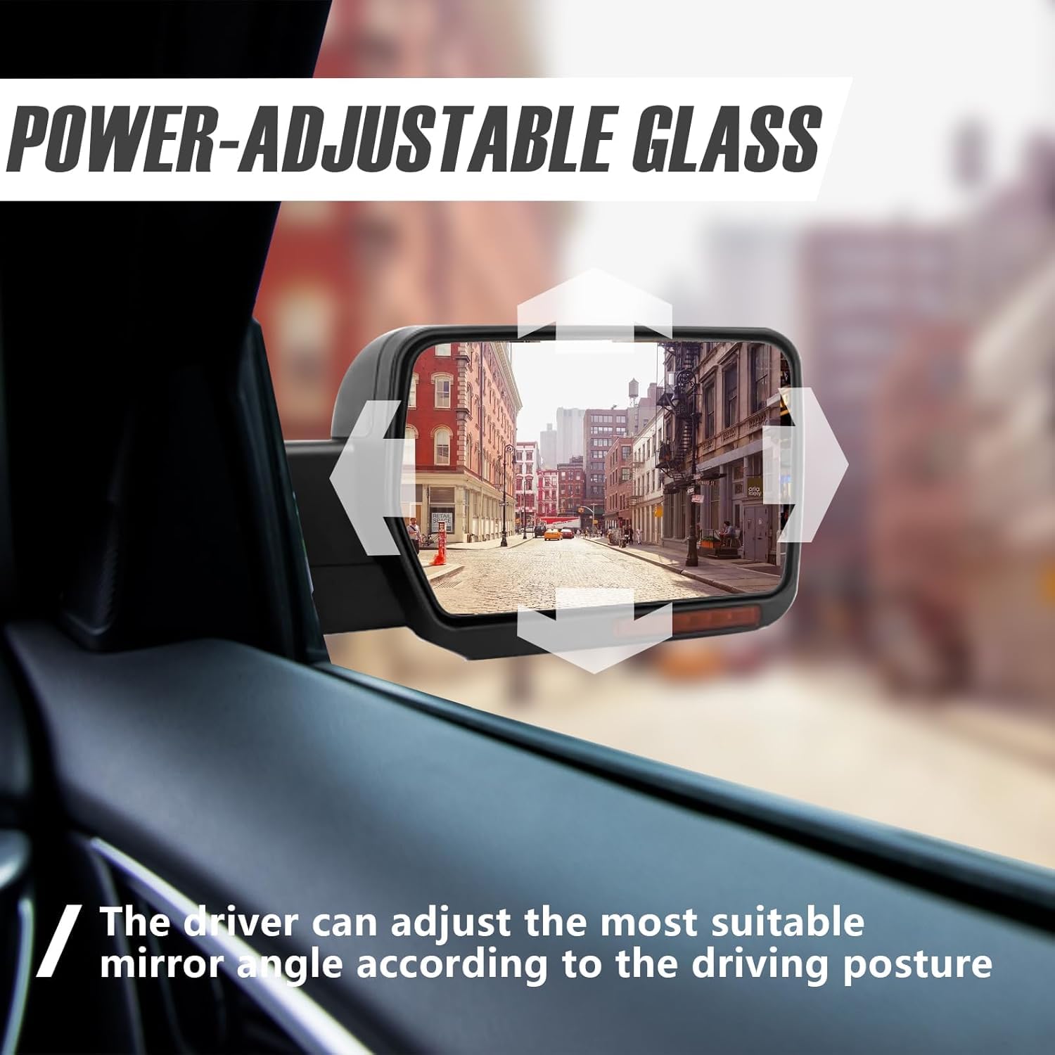 2007-2014 Ford F150 Power Heated Towing Mirror with Amber Signal - Right Passenger Side Replacement Mirror for Enhanced Visibility & Safety - Perfect for Towing, Off-Roading & Highway Driving