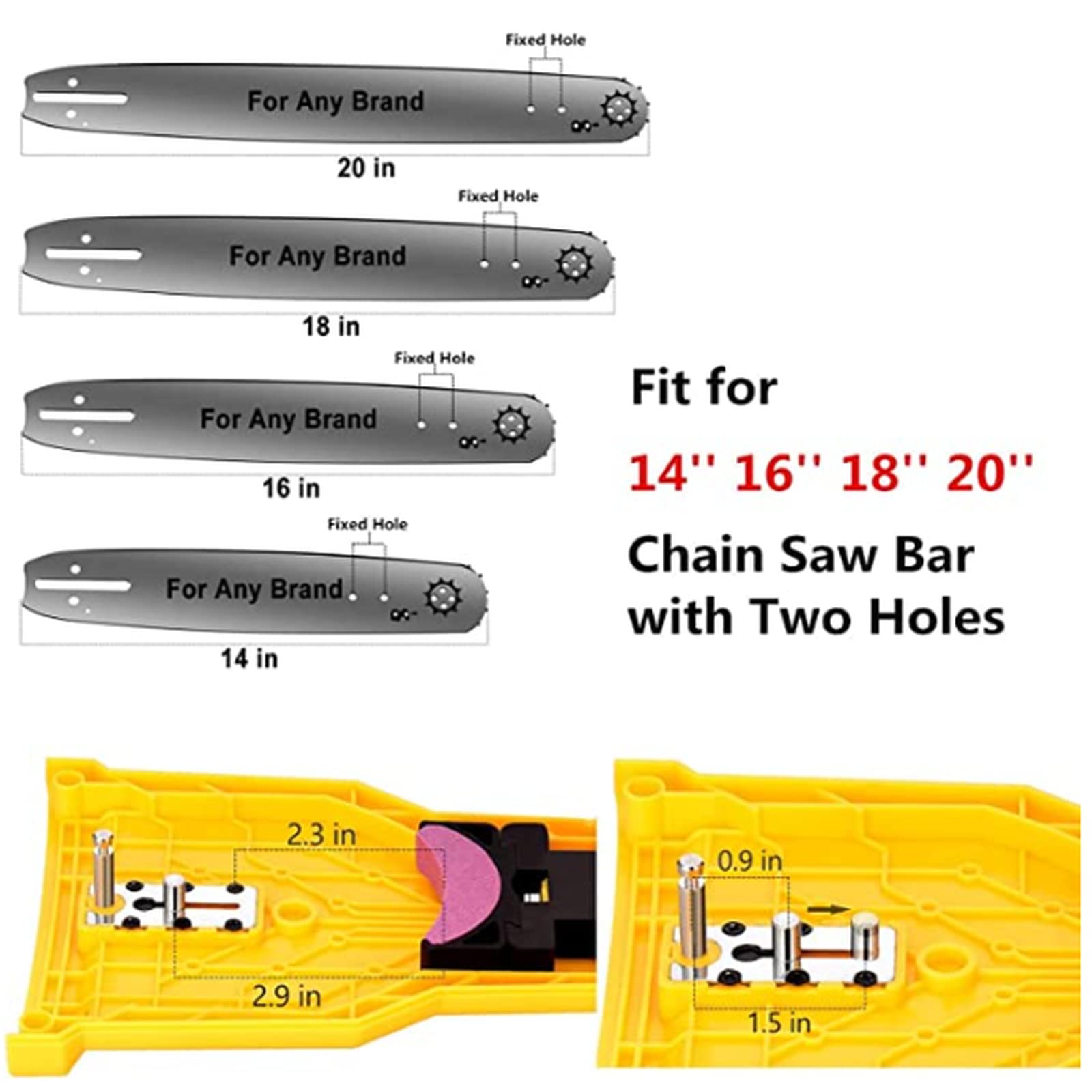 Shuoguoleilei Chainsaw Sharpener Kit – Fast Sharpening Stone Grinder Tool with 5 Whetstones, Bar Mounted for 14 16 18 20 Inch Chainsaw Blades (Green) – Perfect for Wood Cutting, Tree Trimming & DIY Forestry Maintenance