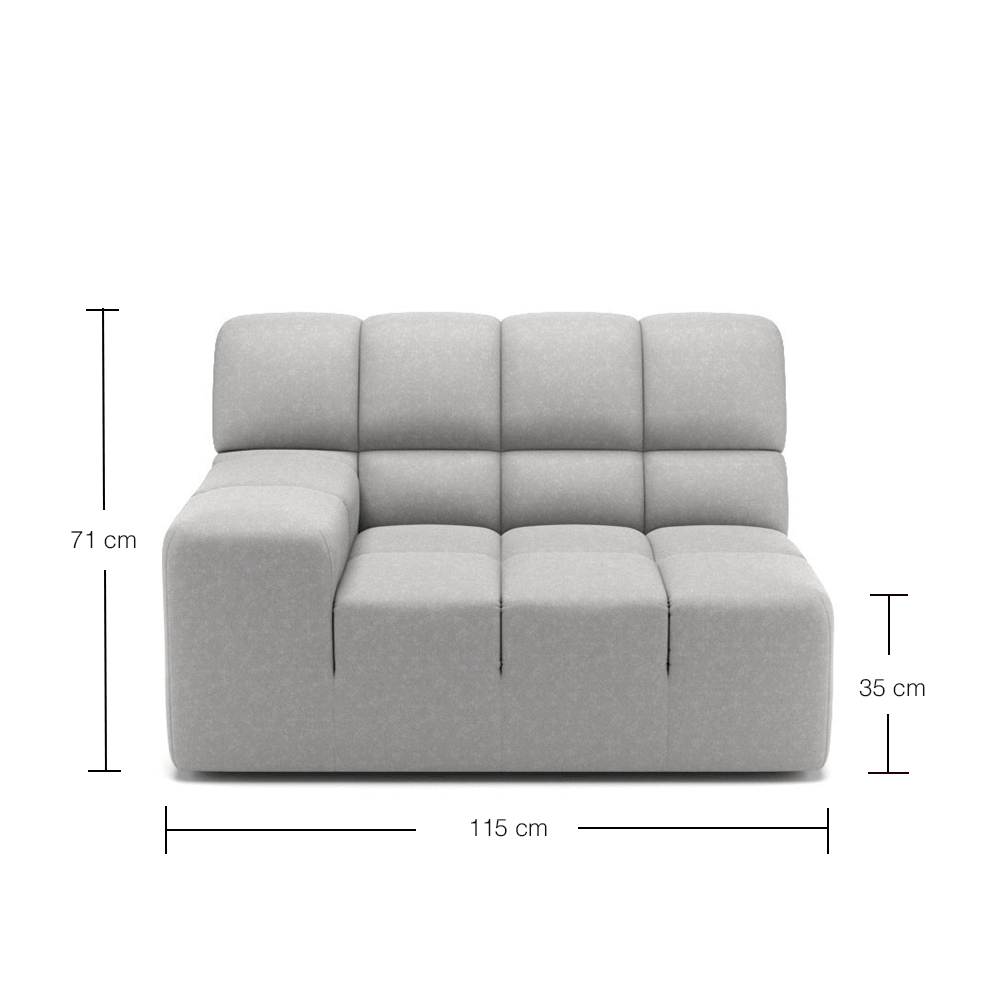 Roger Left Arm Modular Office Chair - Ergonomic Desk Chair with Adjustable Height & Lumbar Support for Home & Office Workspace
