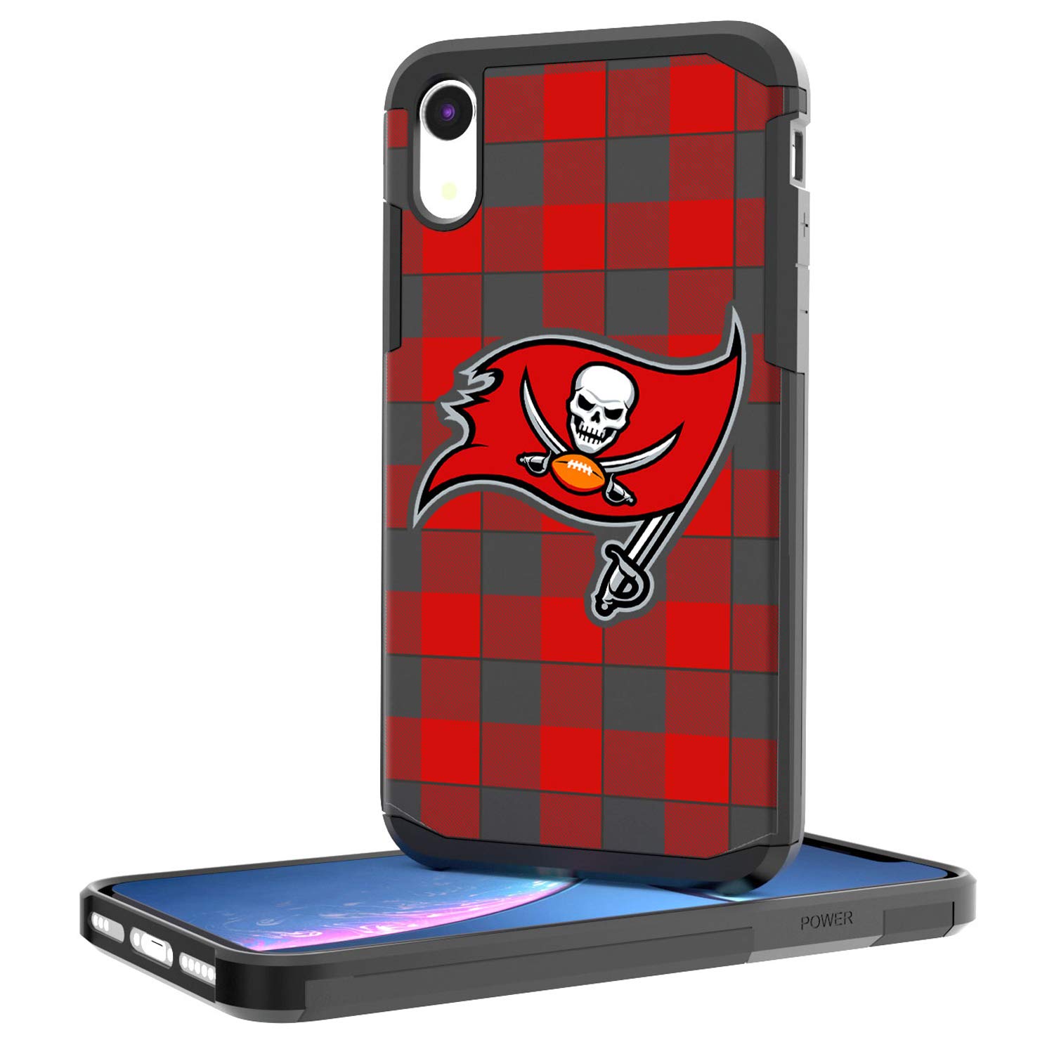 Tampa Bay Buccaneers iPhone Case - Rugged Plaid Design Protective Cover for iPhone 12/13/14 Pro Max | Durable Shockproof Football Team Case for Fans | Perfect for Game Day, Tailgating & Everyday Use