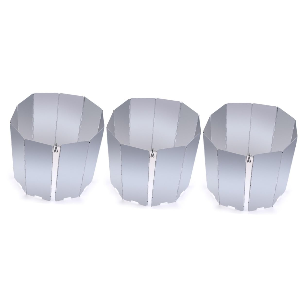 Happyyami 3-Pack Foldable Windshield for Camping Stove - Portable Wind Protection for Outdoor Picnic, BBQ & Backpacking - Essential Camping Accessories for Hiking, Tailgating & RV Trips