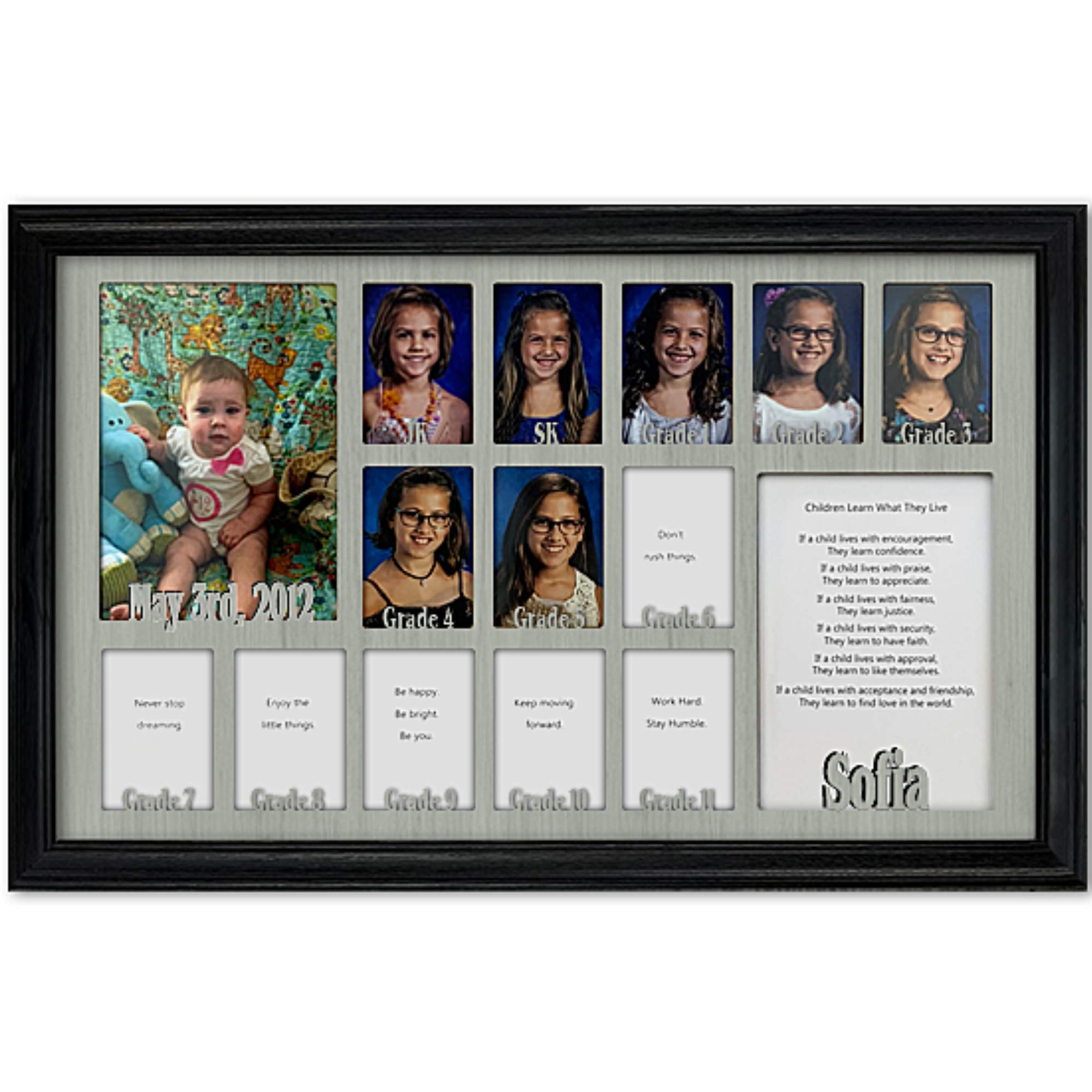 Personalized Northland School Years Photo Frame - Holds Twelve 2.5x3.5