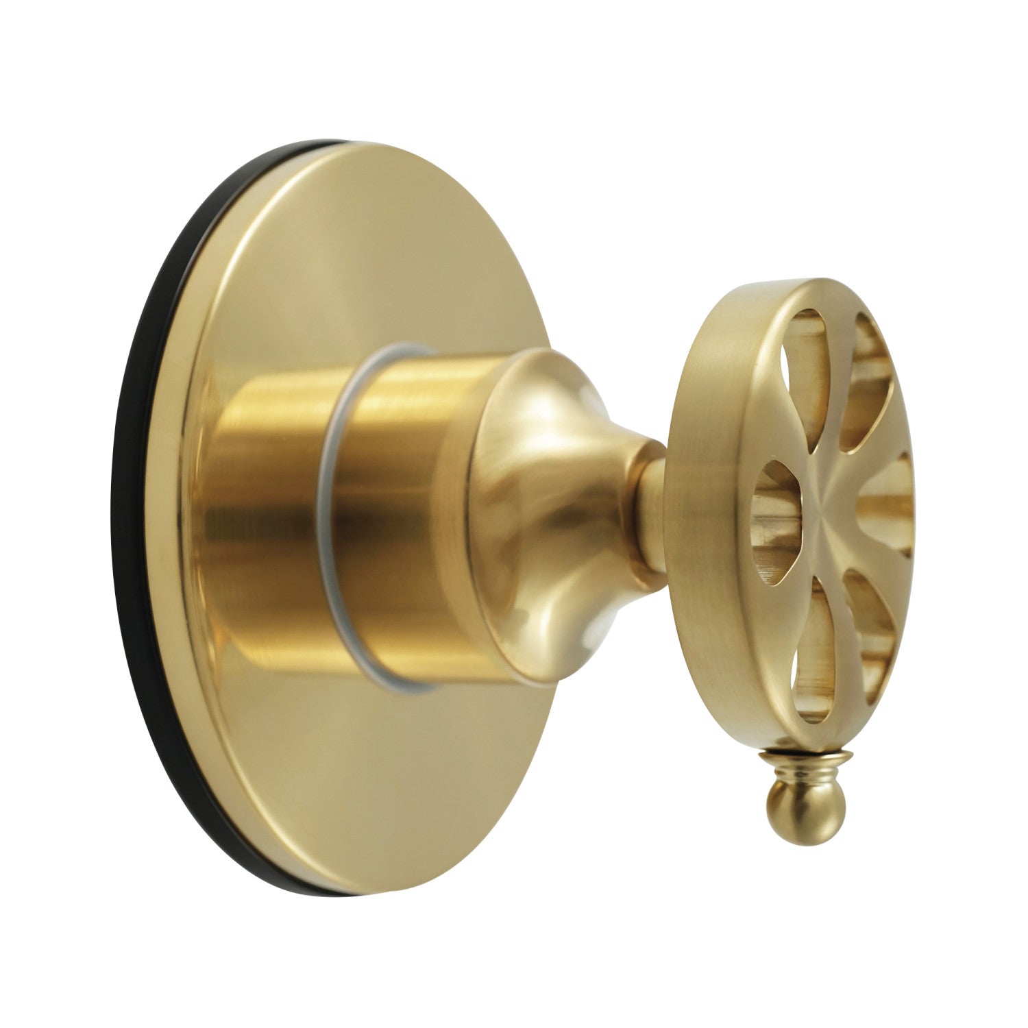 Belknap KS3037RX Single Handle 3-Way Diverter Valve with Round Trim Kit in Brushed Brass - Perfect for Shower, Bathtub, and Sink Plumbing Installations