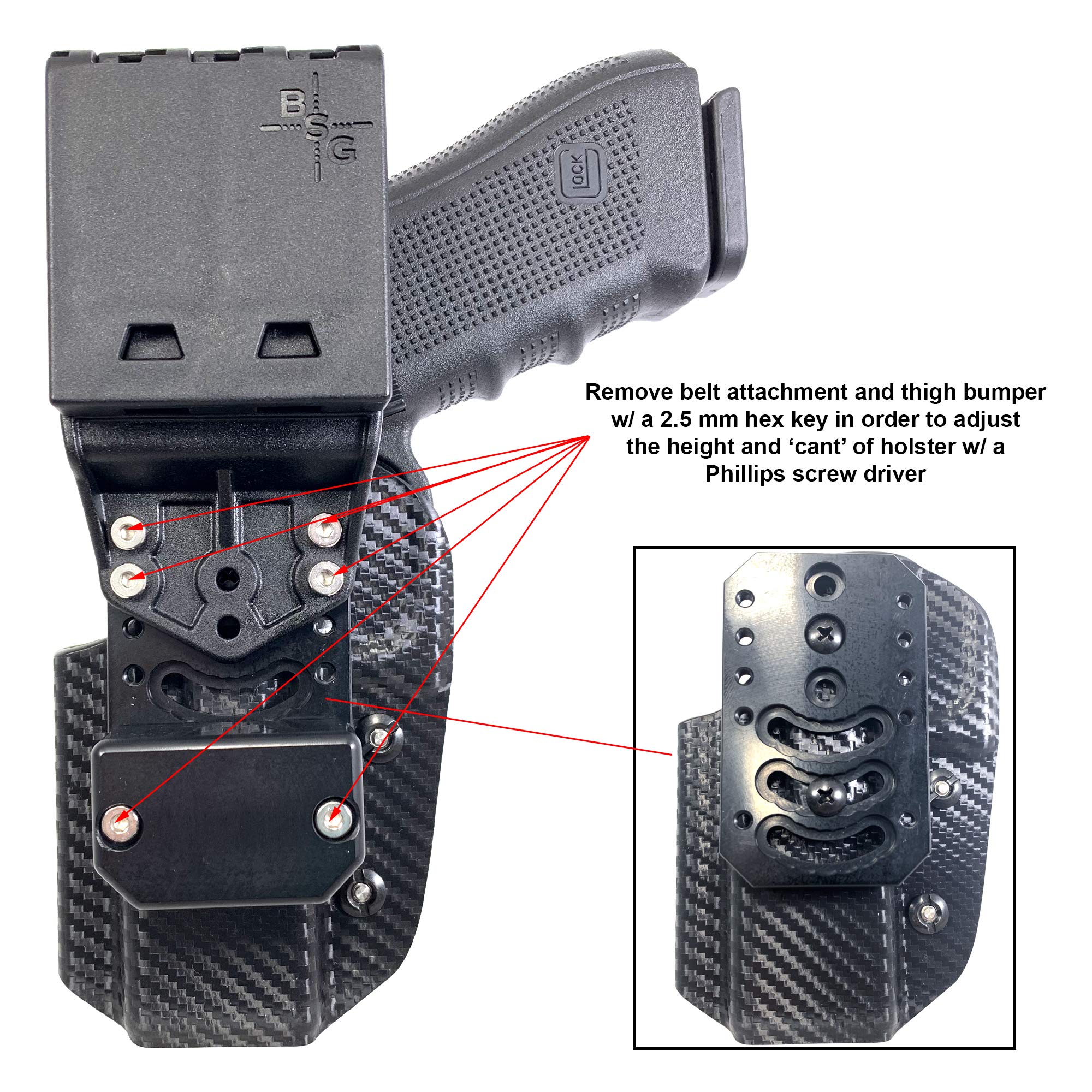 Professional Competition OWB Kydex Holster for SIG P320 Compact/Full & X5 Legion - USPSA, IPSC, 3-Gun Approved - Adjustable Retention & Angle - USPSA Production Division Legal - Perfect for Tactical Training & Competitive Shooting