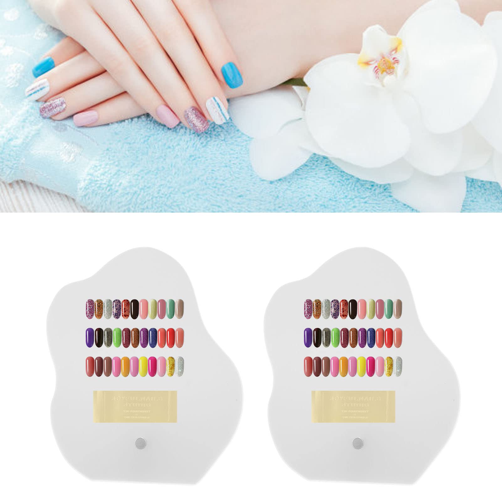 Professional Acrylic Nail Art Display Rack - 2 Pack Reusable Nail Polish Holder for Salon & Home Use | Perfect for Nail Artists, DIY Enthusiasts and Beauty Professionals
