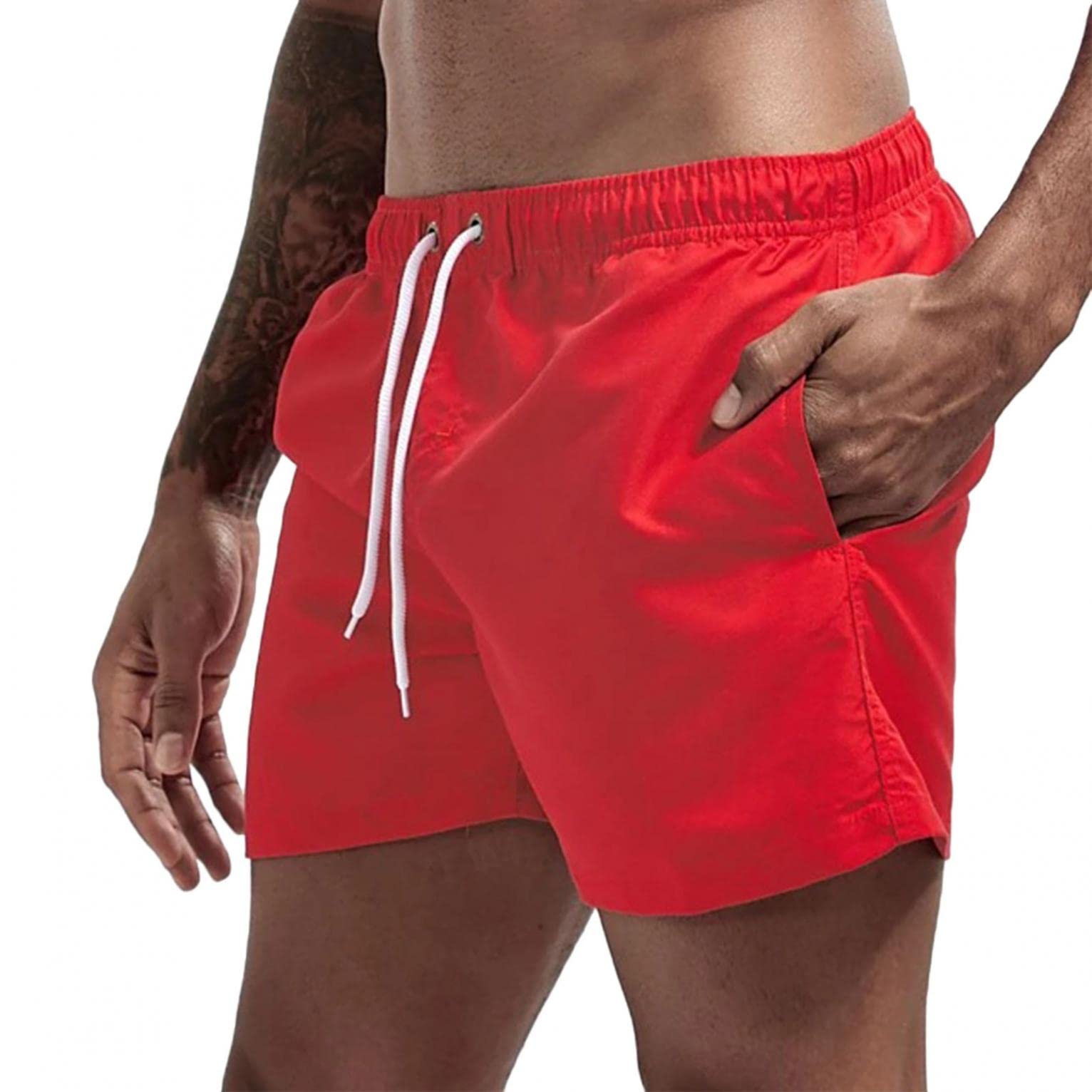 Men's Cotton Fleece Athletic Shorts with Pockets - Casual Lounge, Jogger, Workout & Gym Sweat Shorts for Running, Training & Relaxing at Home