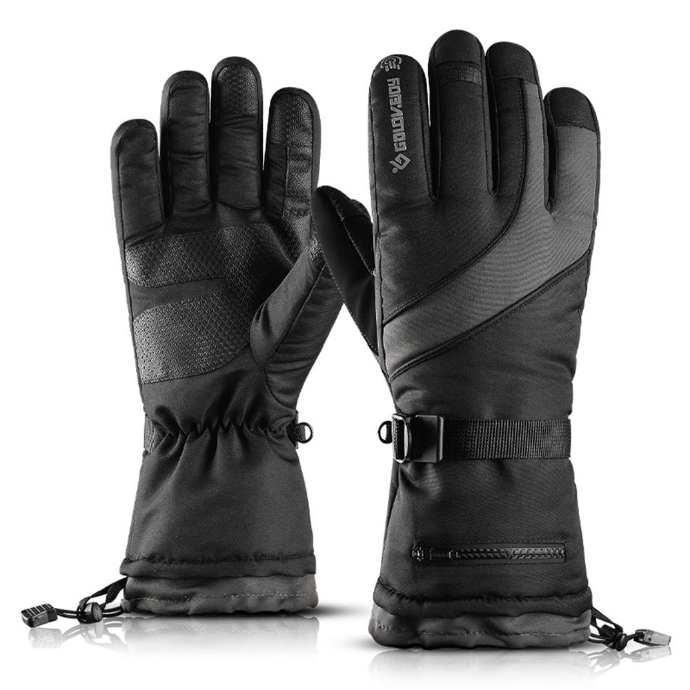 Dizadec Men's Waterproof Ski Mittens - Cold Weather Winter Gloves for Skiing & Snowboarding - Warm & Durable for Outdoor Snow Sports & Activities