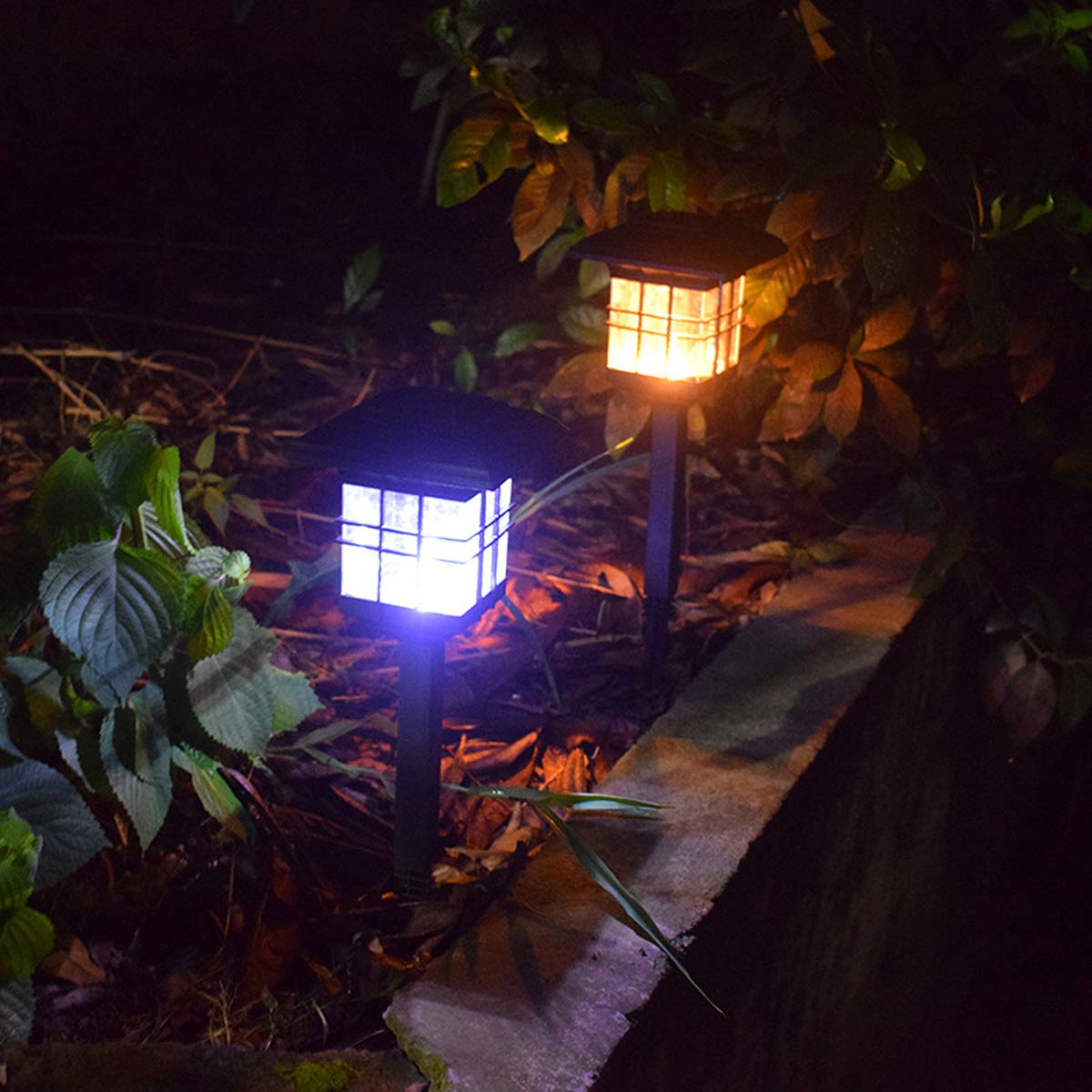 OSALADI 2-in-1 Solar Powered Outdoor Lights with Ground Stake - Waterproof Garden Solar Lights for Pathway, Yard & Landscape Lighting | Weatherproof Solar Lamp for Patio, Deck, Driveway & Walkway