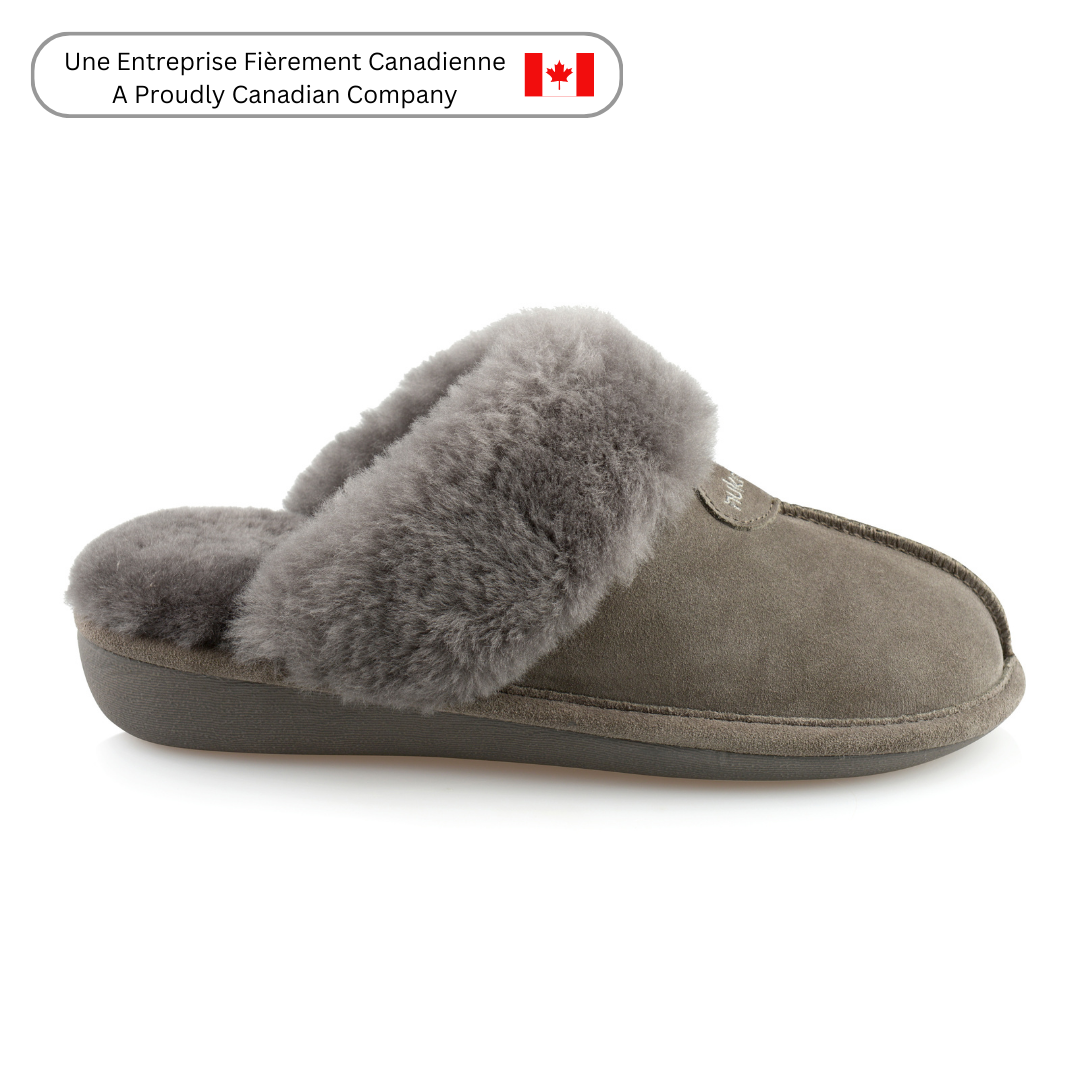 Becca Women's Cozy Memory Foam Slippers - Soft Indoor/Outdoor House Shoes for Women, Grey - Perfect for Relaxing at Home, Lounging & Errands