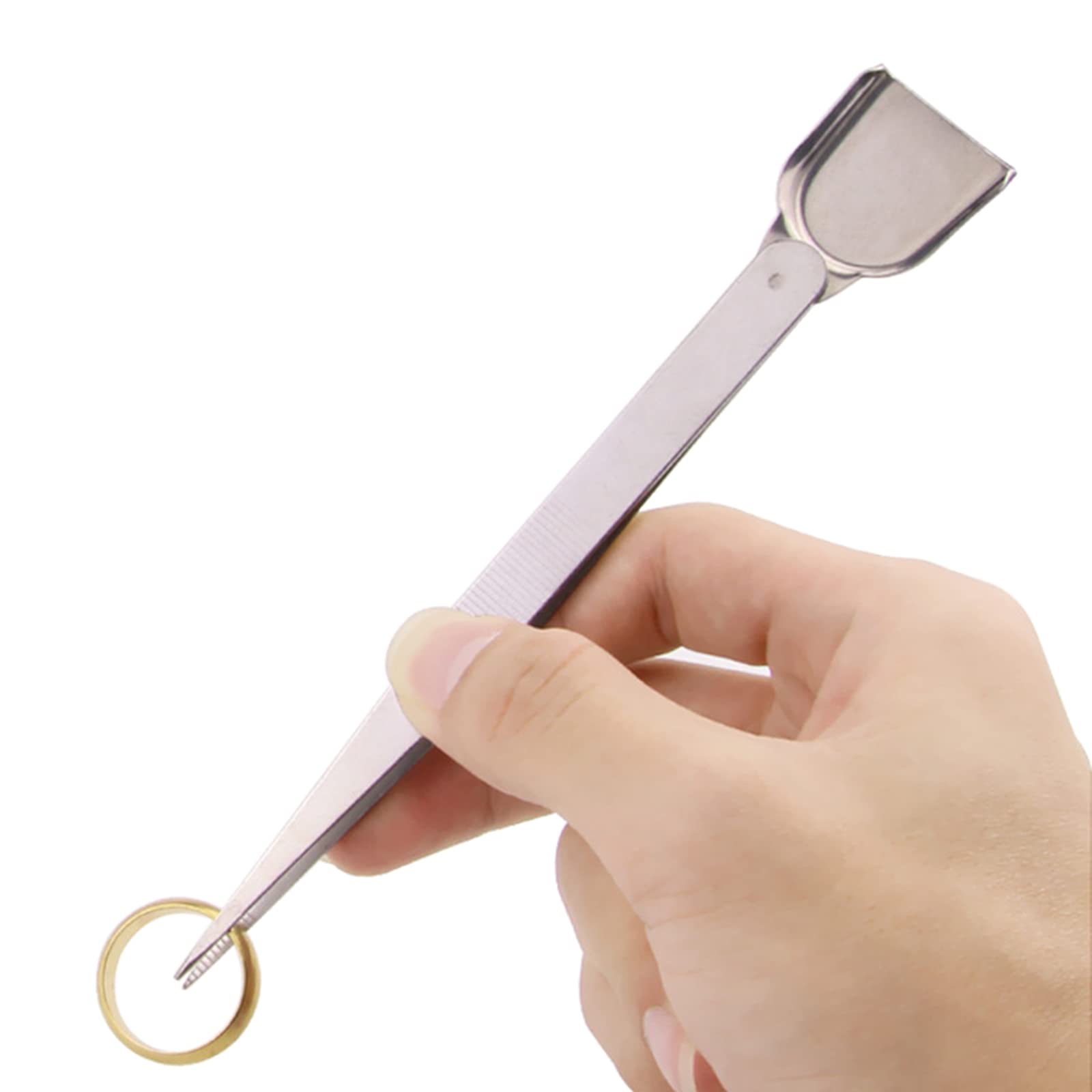 Professional Jewelry Tweezer with Scoop - Precision Bead & Craft Tool for DIY Jewelry Making, Watch Repair, and Small Parts Handling