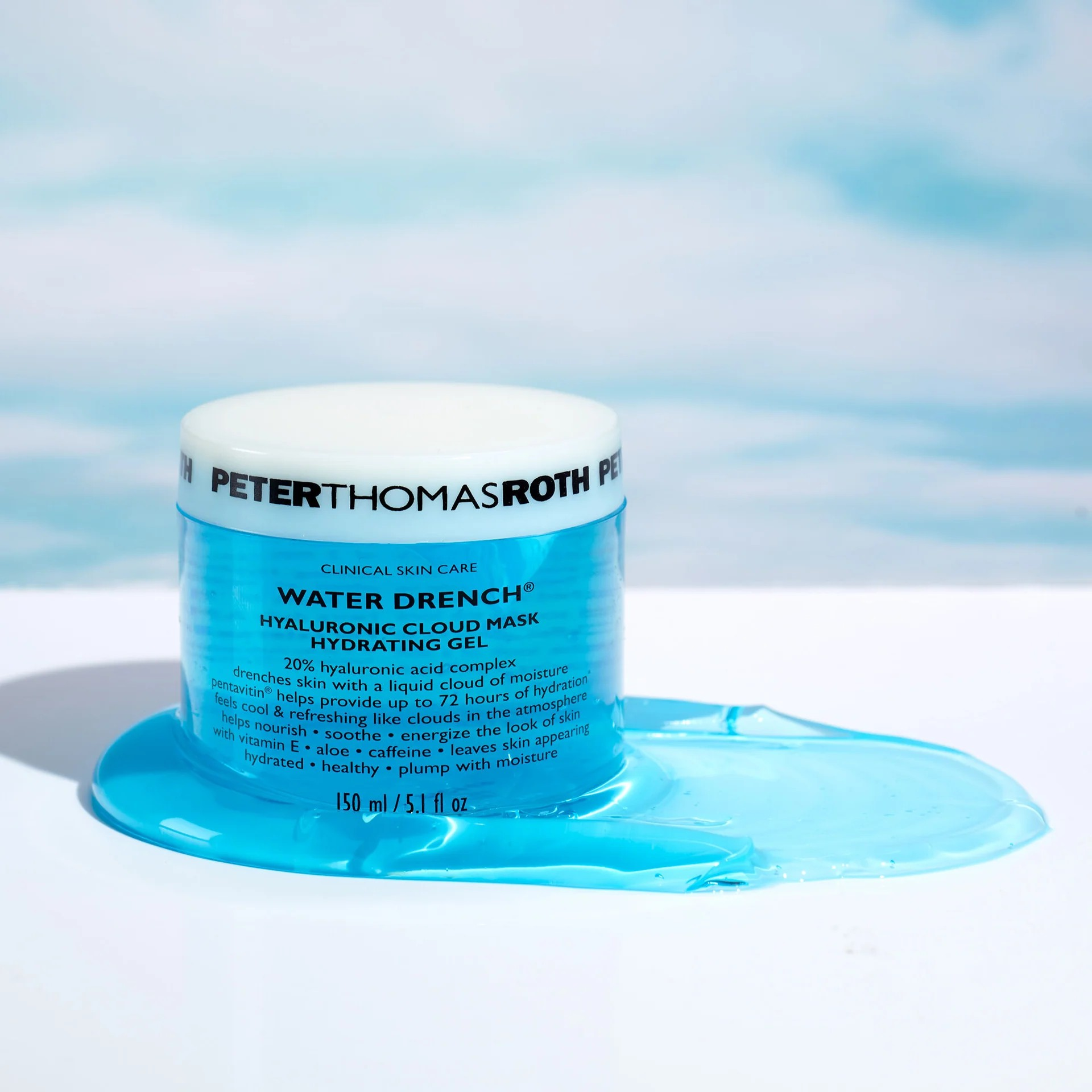 Peter Thomas Roth Water Drench Hyaluronic Cloud Mask - Hydrating Gel Face Mask for Dry Skin | Deep Moisturizing Treatment for Glowing Skin | Perfect for Night Routine & Spa Days
