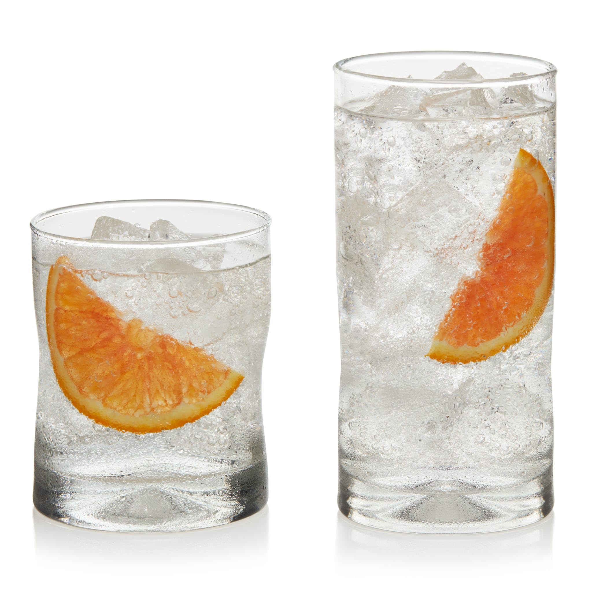 Libbey Impressions 16-Piece Tumbler and Rocks Glass Set - Durable Drinkware for Cocktails, Iced Coffee & Home Entertaining