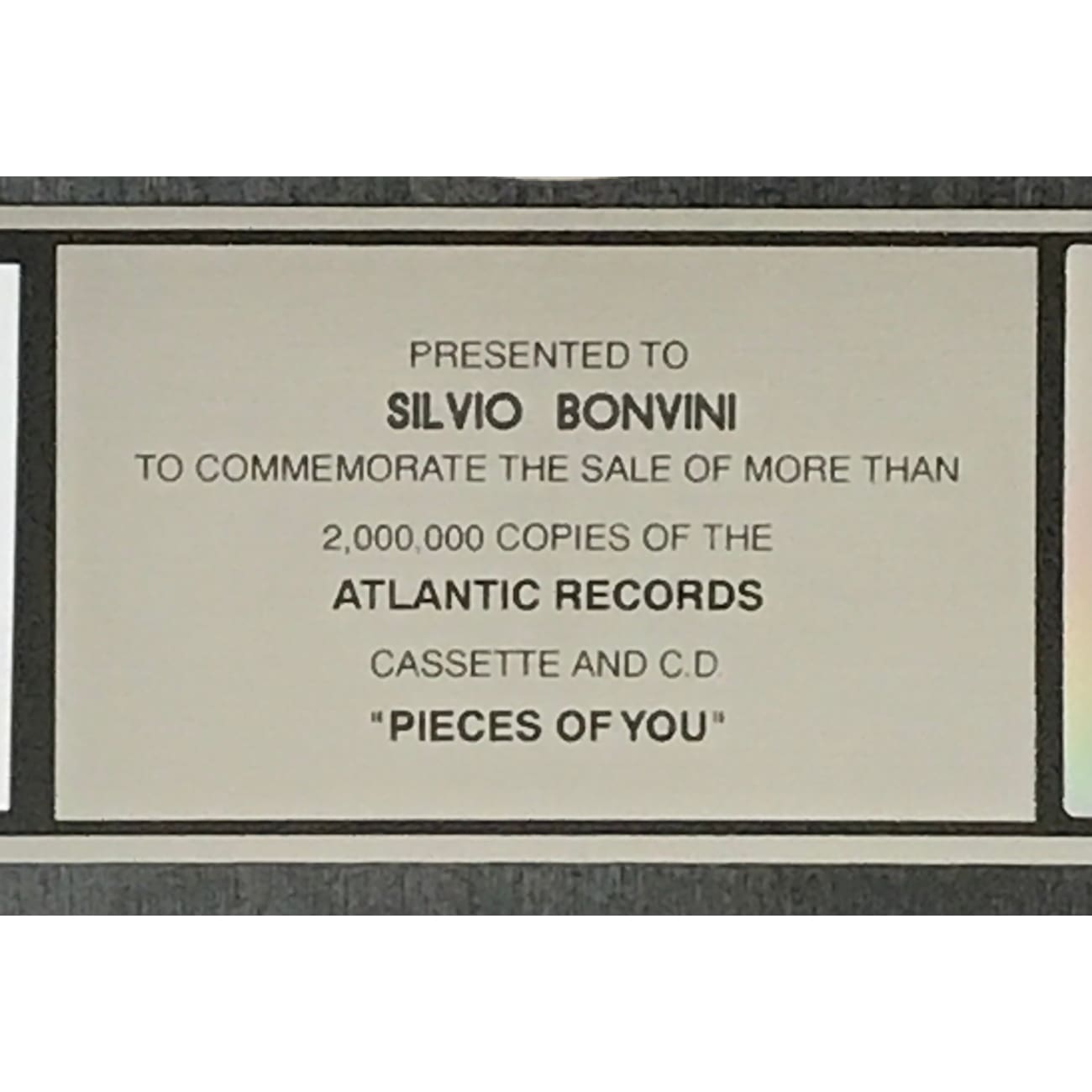 Jewel Pieces Of You RIAA 2x Multi Platinum Album Award - Official Music Collectible for Display & Memorabilia - Perfect for Fans, Music Lovers & Home Decor