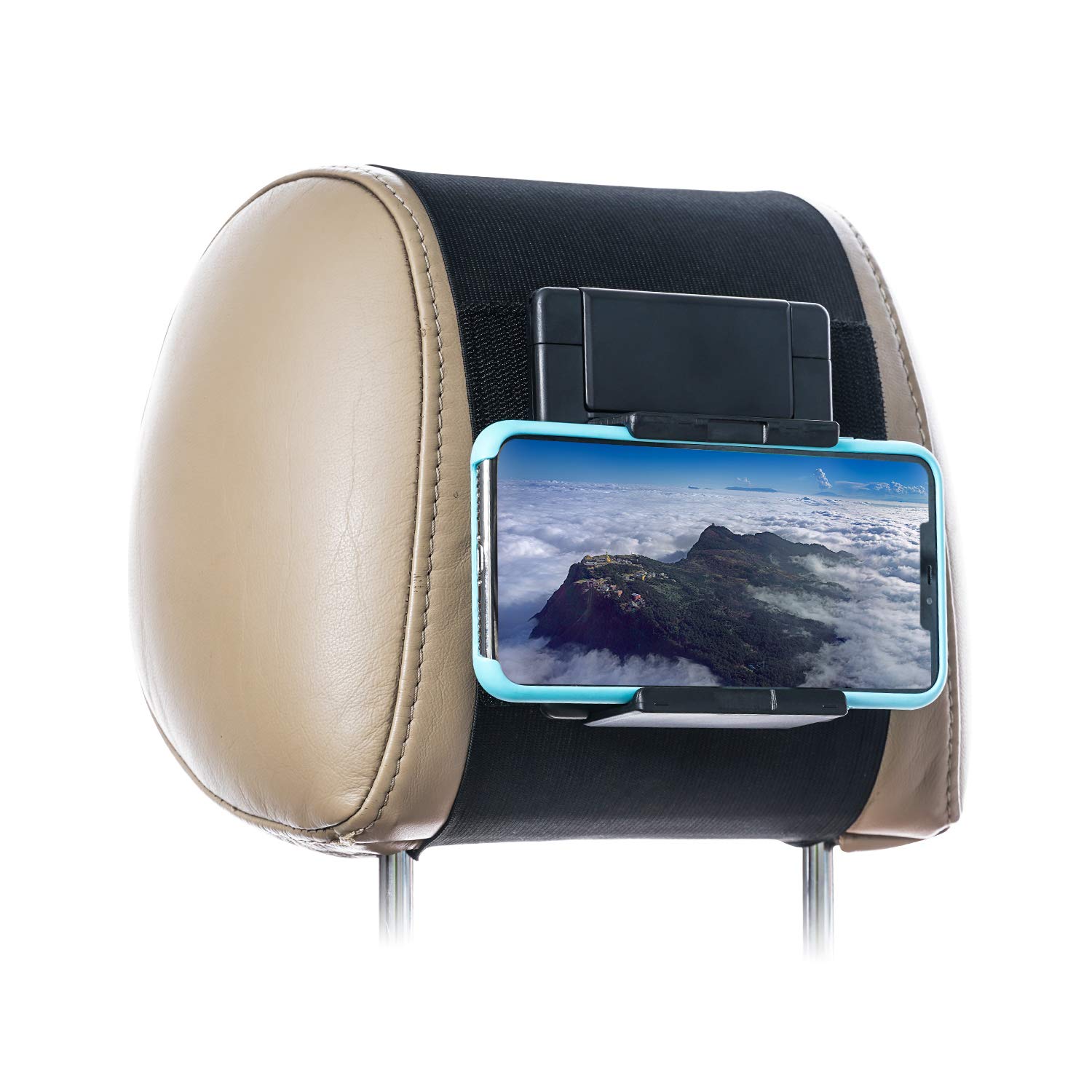 Swivel Car Headrest Mount Holder for Nintendo Switch, iPad Air, iPad Mini & Tablets - Universal Adjustable Stand for Road Trips & Backseat Entertainment