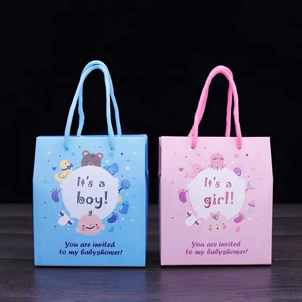 YMULAS 50 PCS Blue Baby Shower Favor Boxes - It's a Boy Party Supplies, Chocolate & Candy Gift Packaging for Guests - Perfect for Baby Showers, Gender Reveals & Newborn Celebrations (Blue-M)
