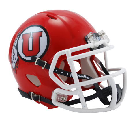 Riddell Speed Mini Football Helmet - Authentic Utah Team Design - Perfect for Collectors, Fans, and Display - Great for Home, Office, or Game Room Decor