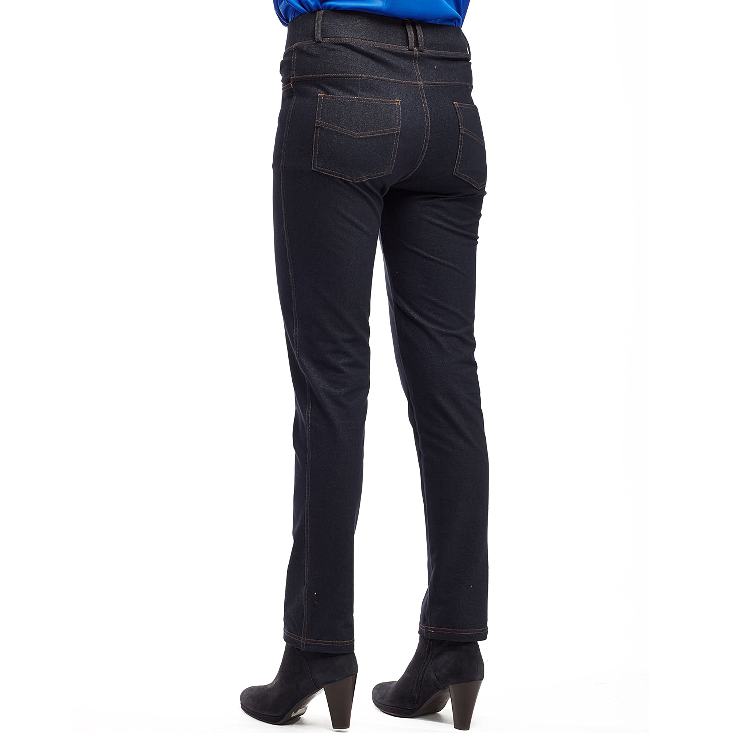LA CERA Women's Jeggings - Stretchy Comfort Fit Ankle-Length Denim Pants with 5 Pockets & Elastic Waistband, Plus Size Machine Washable - Perfect for Casual Wear, Work & Everyday Outfits