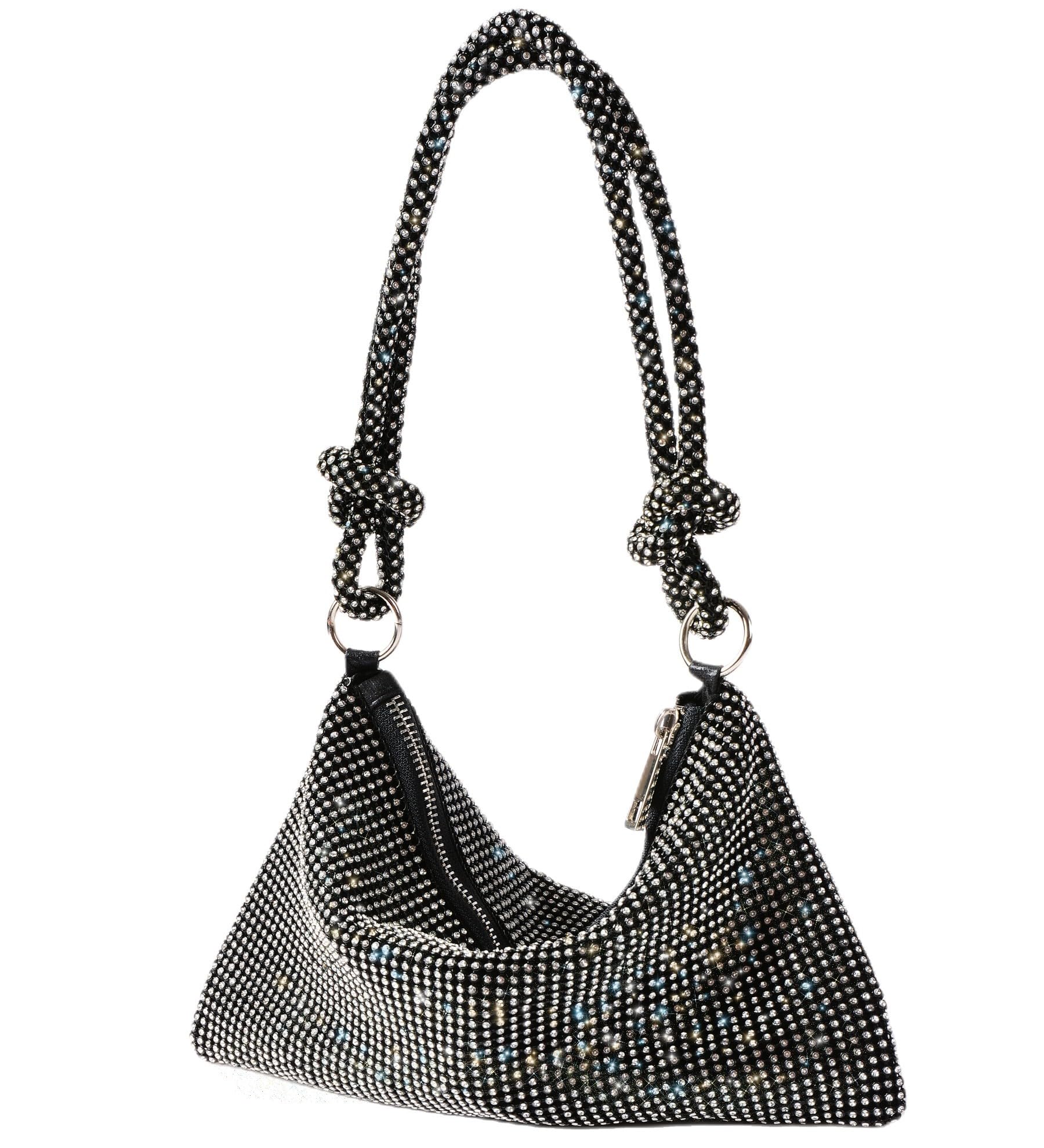 Sparkly Rhinestone Evening Clutch Purse for Women - Elegant Crystal Hobo Bag with Bling Shiny Design for Party, Club, Wedding & Special Occasions