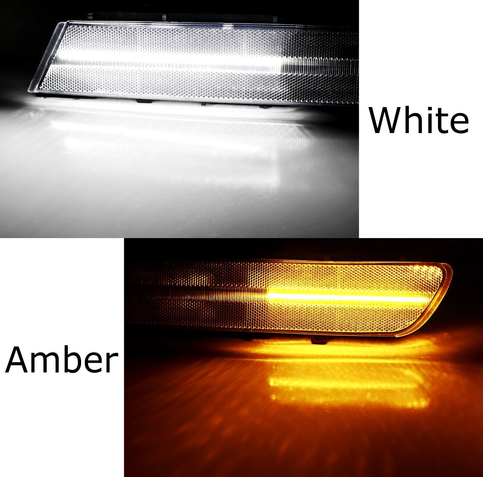 Amber Sequential LED Turn Signal & White Parking Side Marker Lights for C4 Corvette - High Visibility Day/Night Driving Safety Upgrade