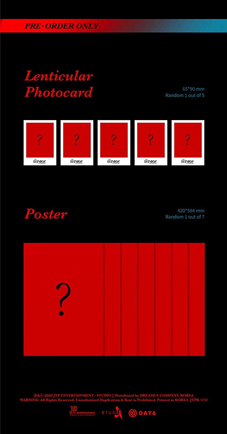 DAY6 BOOK OF US: THE DEMON 6th Mini Album MIDDAY VER - CD + Photo Book + Collectible Cards + Tracking Code | Sealed K-POP Merchandise | Perfect for K-POP Fans, Collectors & Gift Giving