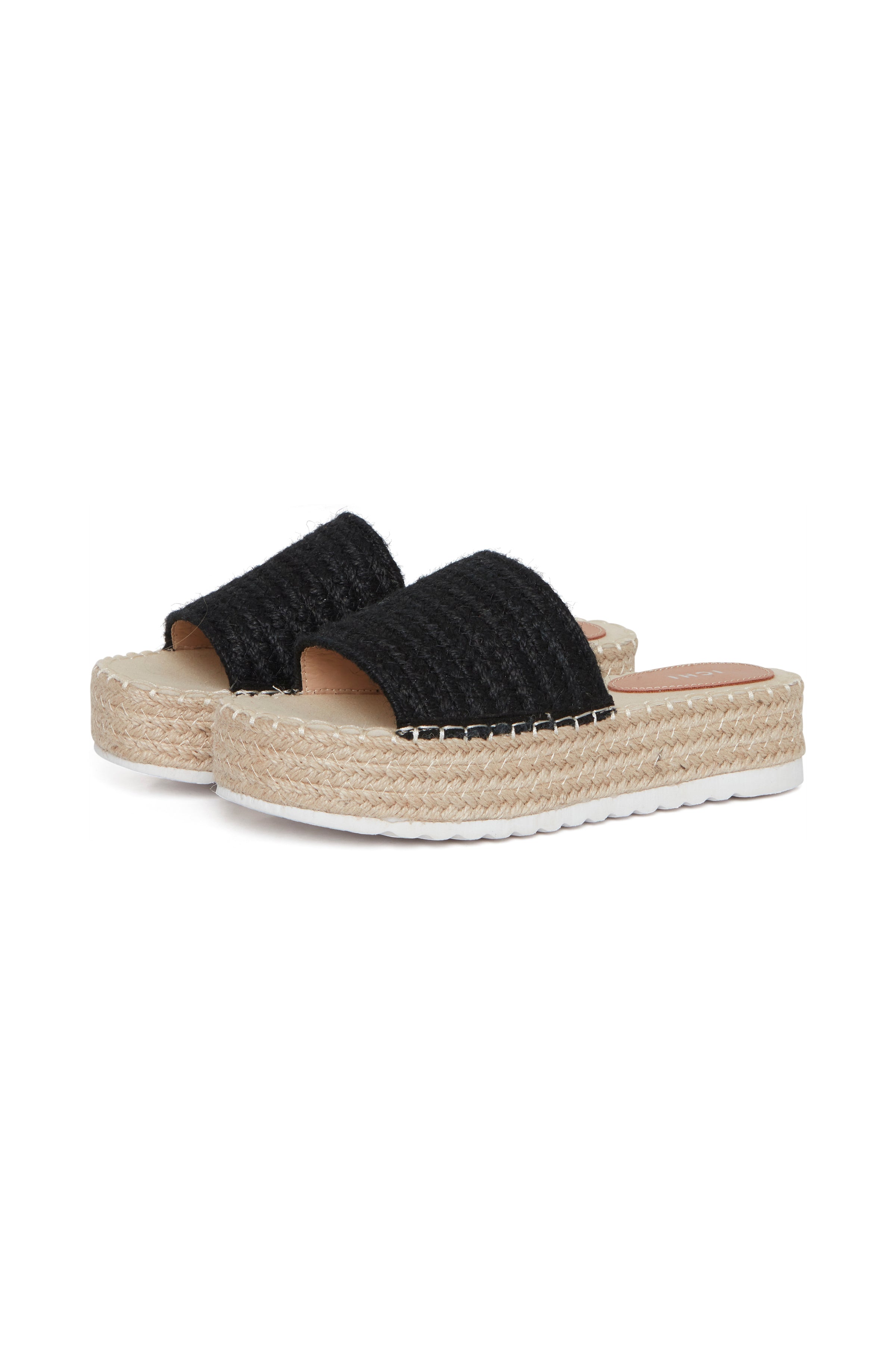 Monica Platform Sliders for Women - Comfortable Black Slide Sandals with Arch Support | Perfect for Beach, Pool, and Summer Outfits