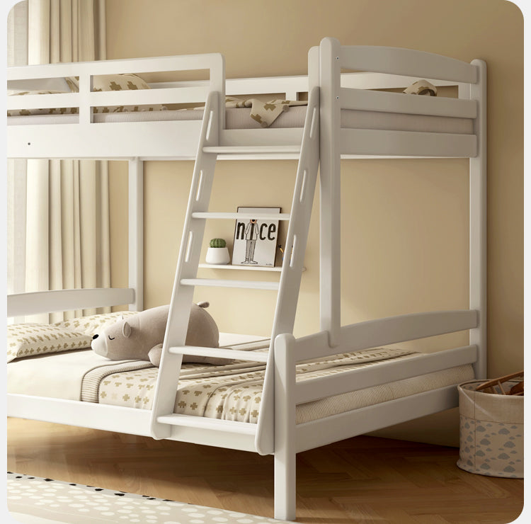 Solid Wood Beech & Birch White Detachable Bunk Bed for Kids - Perfect for Small Bedrooms, Guest Rooms & Space-Saving Kids' Rooms