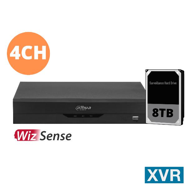 Dahua Wizsense 4 Channel 4K Digital Video Recorder - DH XVR5104HS I3 for Home & Business Security Surveillance System