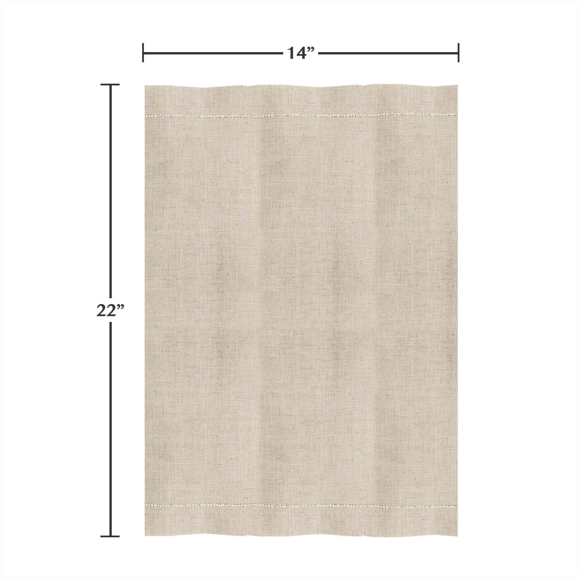 Premium Poly-Linen Blend Hemstitch Guest Towels Set of 4 - Soft & Absorbent Bathroom & Kitchen Hand Towels - Perfect for Guest Bathrooms, Powder Rooms & Luxury Hotels