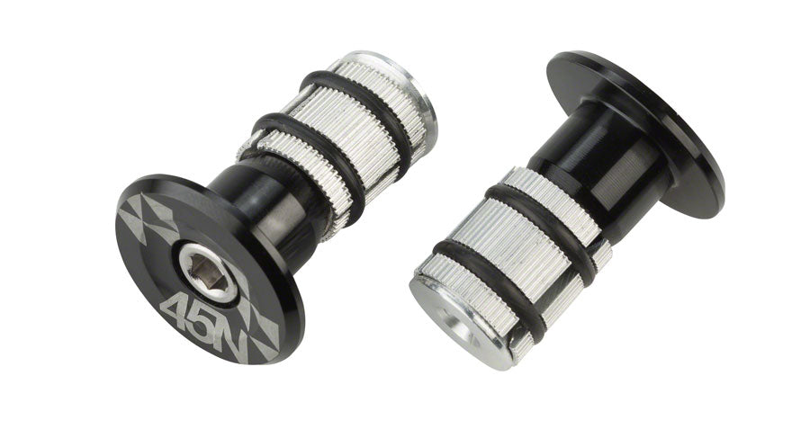 45NRTH Cobrafist Bar Plugs - Black | Bicycle Handlebar End Caps for Mountain & Road Bikes | Weatherproof & Durable Protection for Bike Handlebars